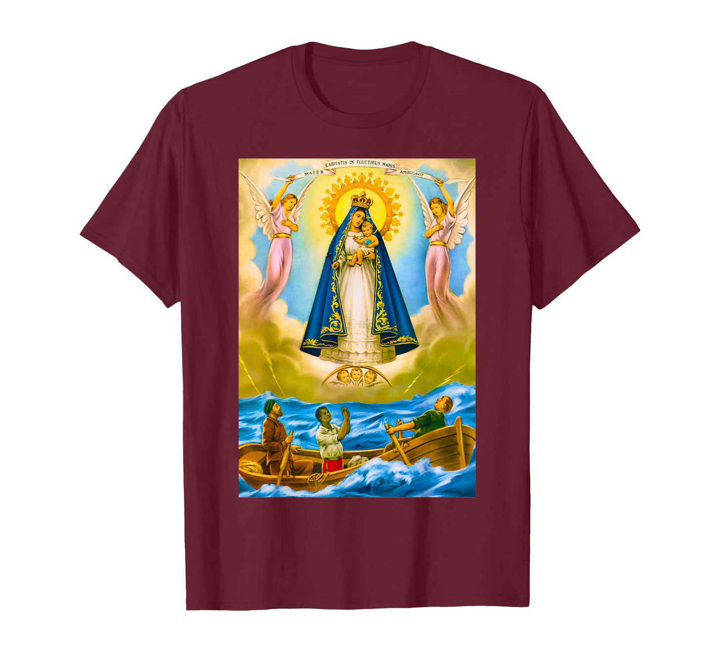 AfroCuban Religious Virgin Caridad del Cobre Cuba Santeria Oshun Unisex-Adults Black T-Shirt
