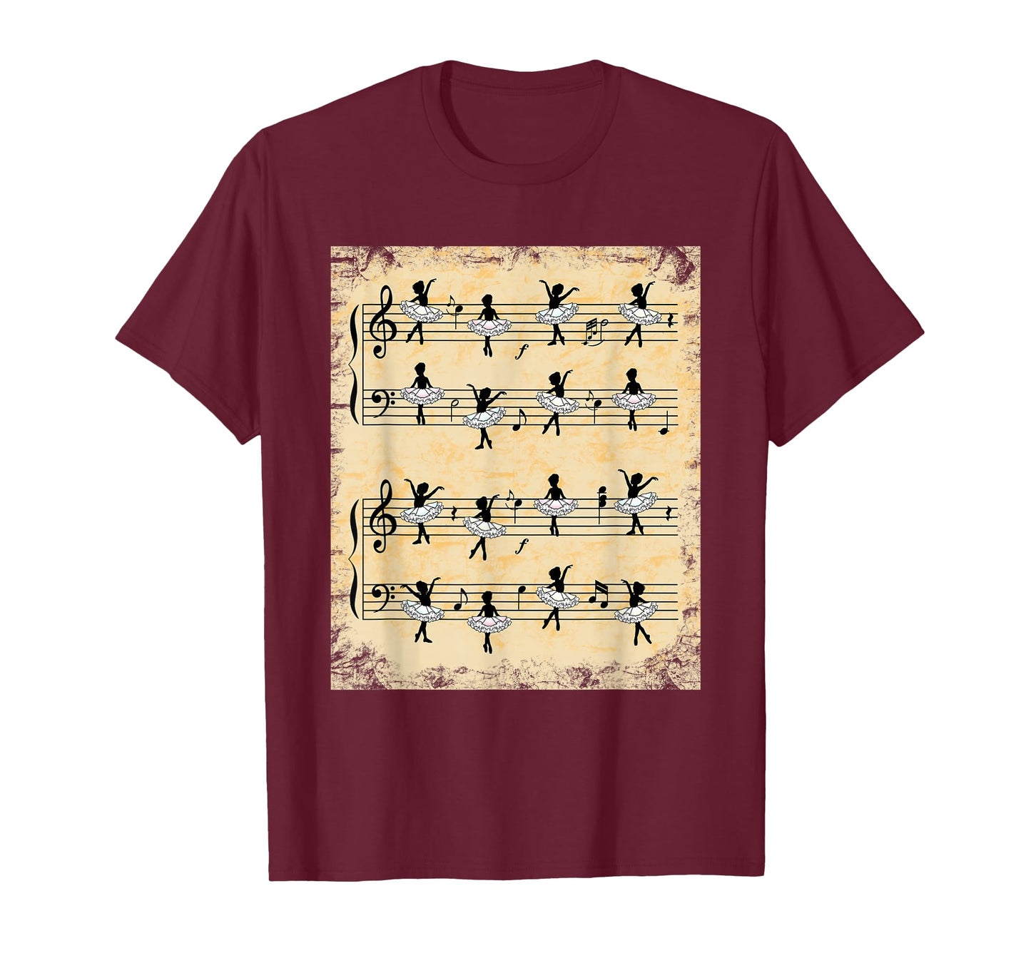 Ballerinas Dance On The Sheet Music Like Notes Vintage T-Shirt
