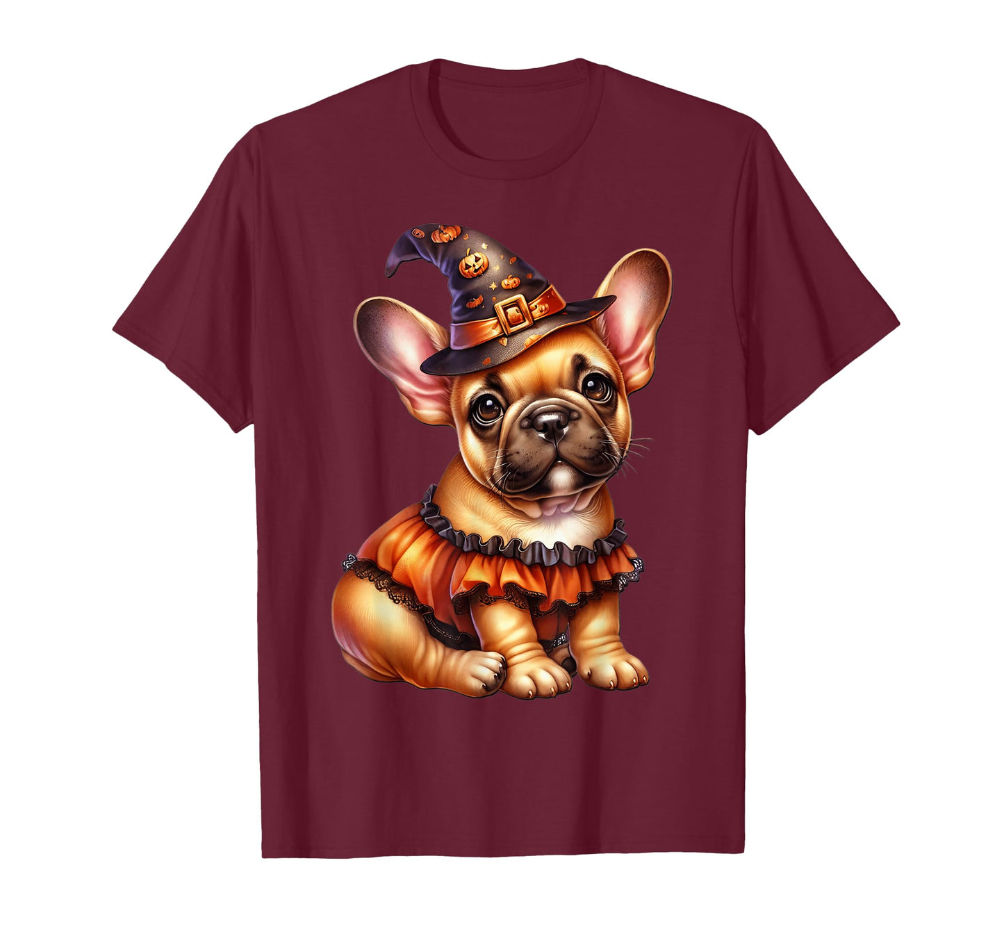 Halloween Frenchie Puppy Graphic for French Bulldog Mom T-Shirt