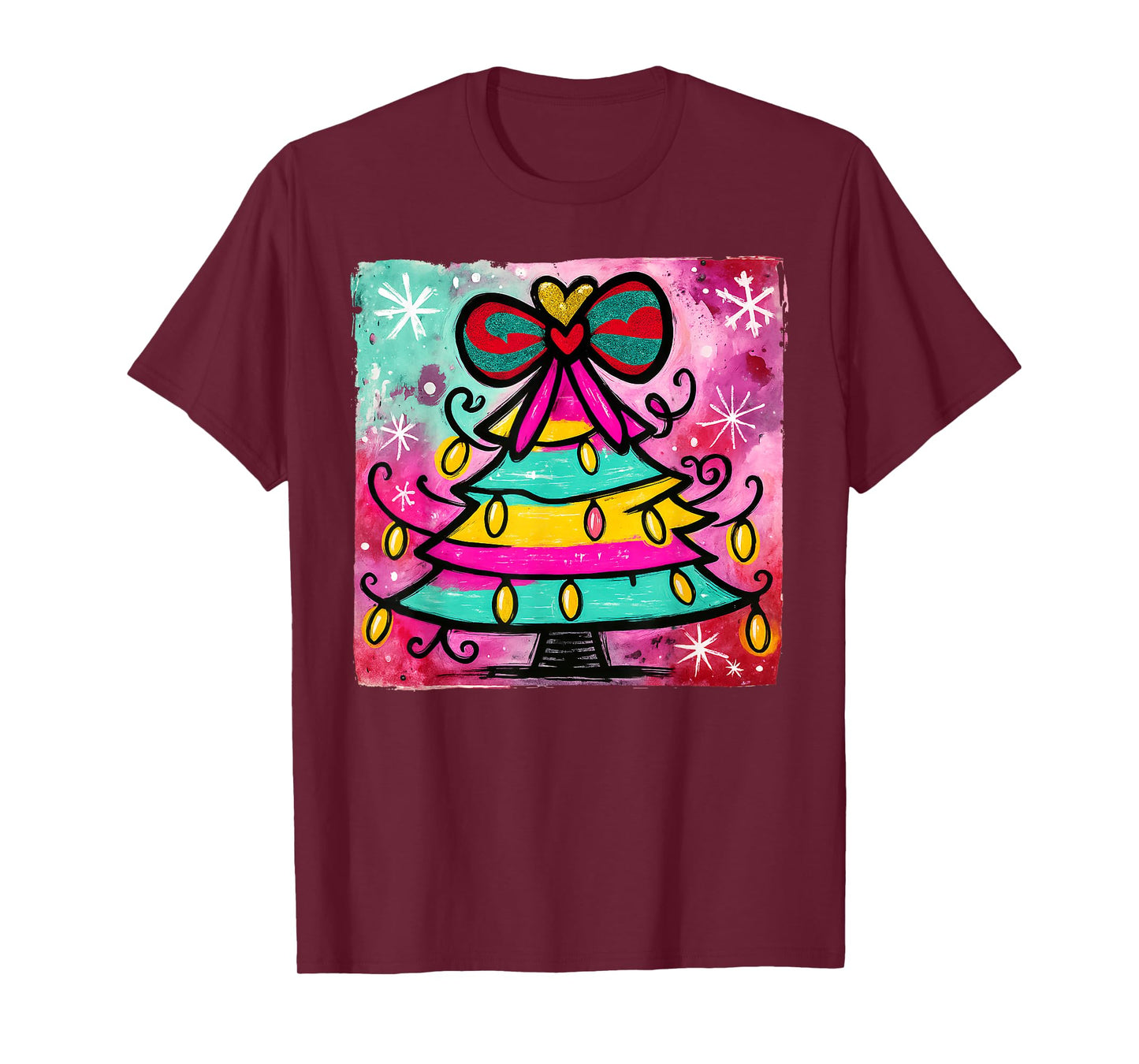 Coquette Christmas Tree Preppy Christmas Merry Christmas T-Shirt