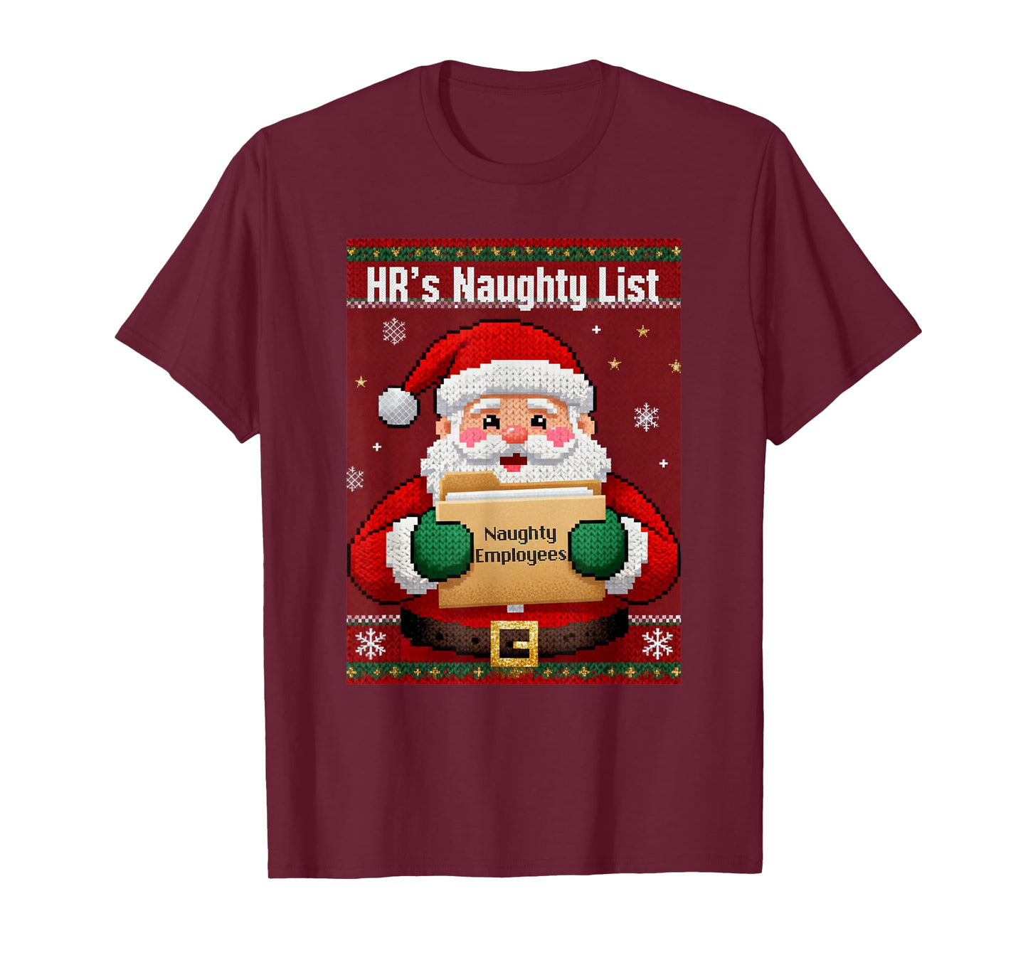 HR's Santa Naughty List Ugly Christmas Sweater Employees T-Shirt