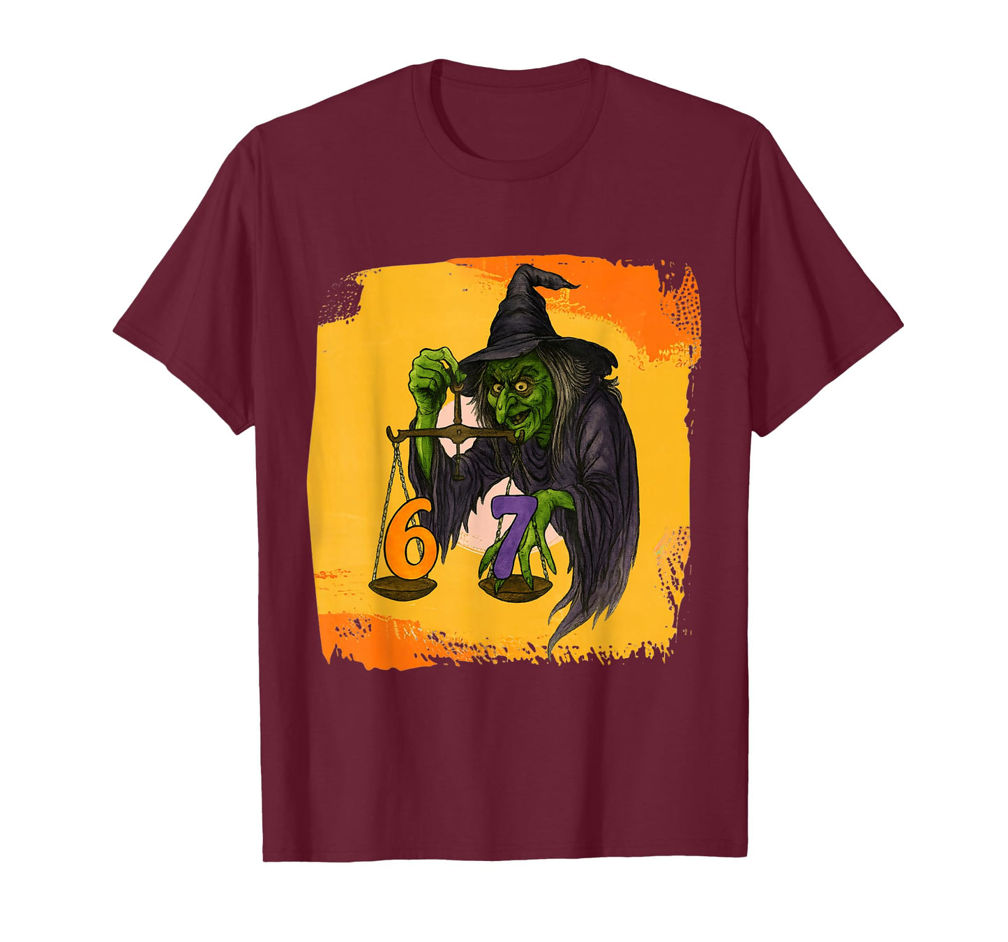 Funny Witch Scale Halloween Party Design T-Shirt