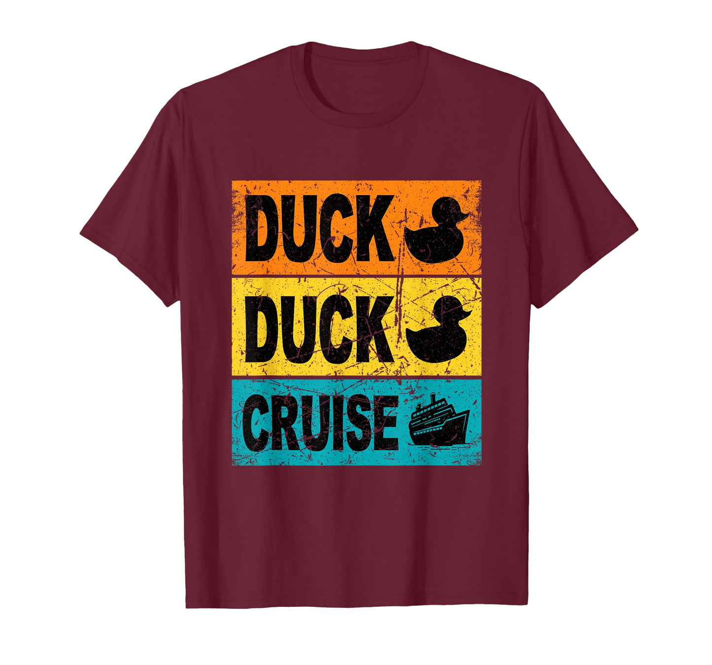 Retro Duck Duck Cruise Shirt Tags Caribbean Cruise Vacation T-Shirt
