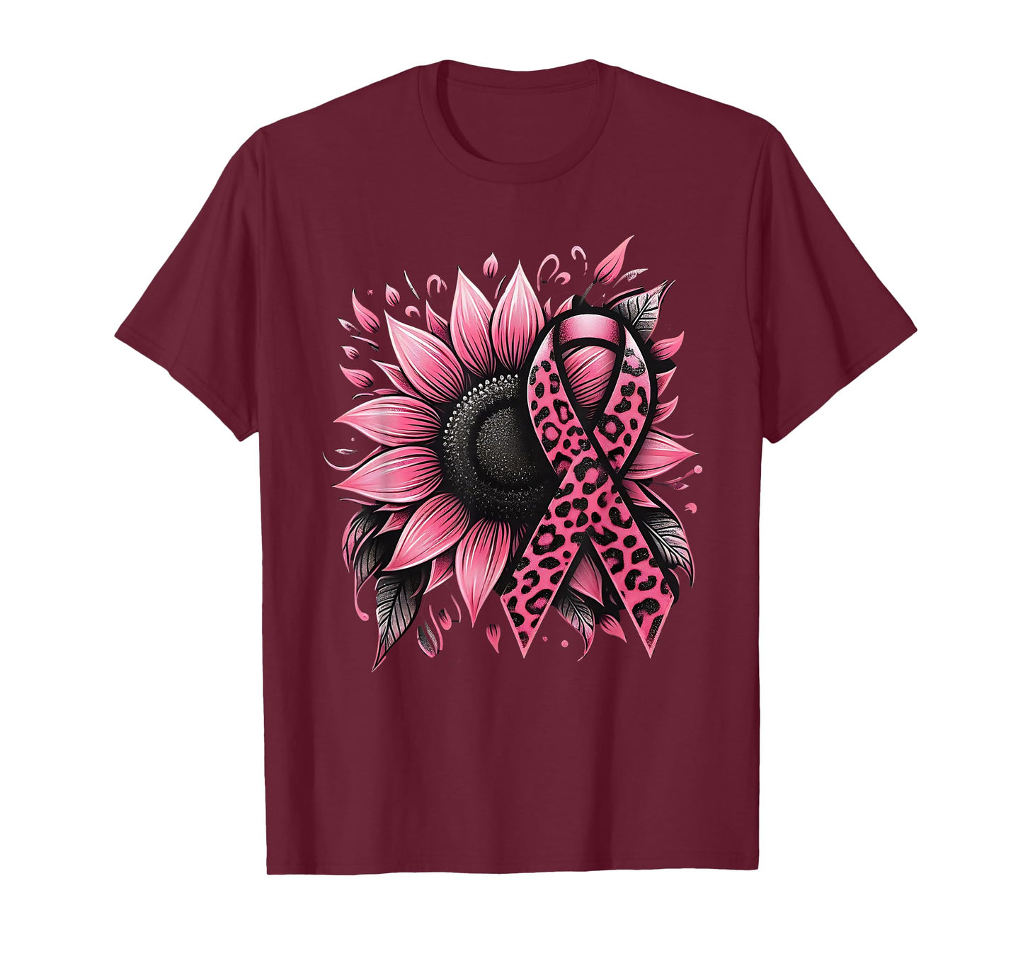 Sunflower Pink Breast Cancer Awareness T-Shirt