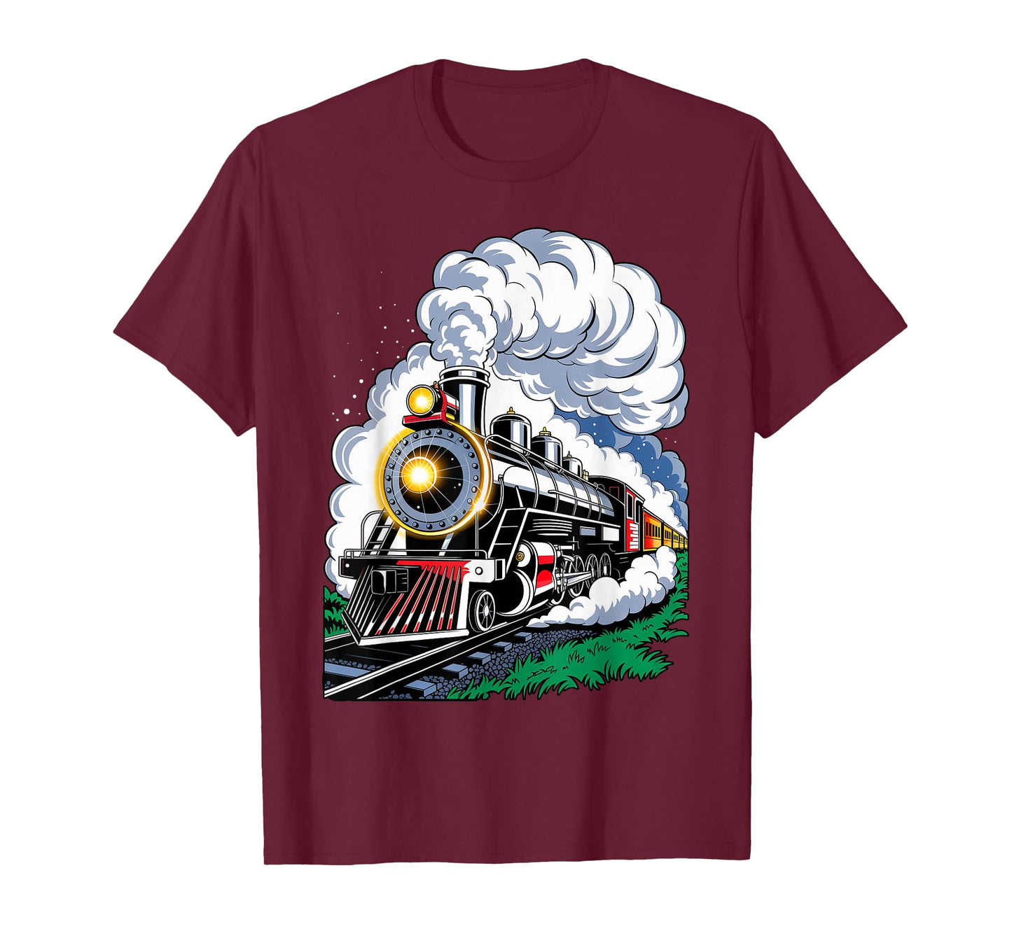 Christmas Steam Engine Train Vintage Conductor Men Boys Kid T-Shirt