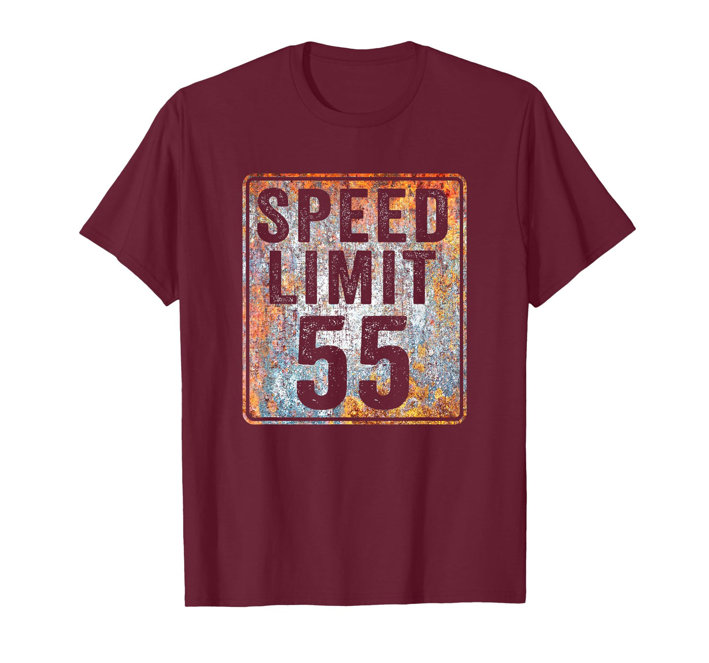 Speed Limit 55 MPH Sign 55th Birthday 55 Years Old Driving T-Shirt
