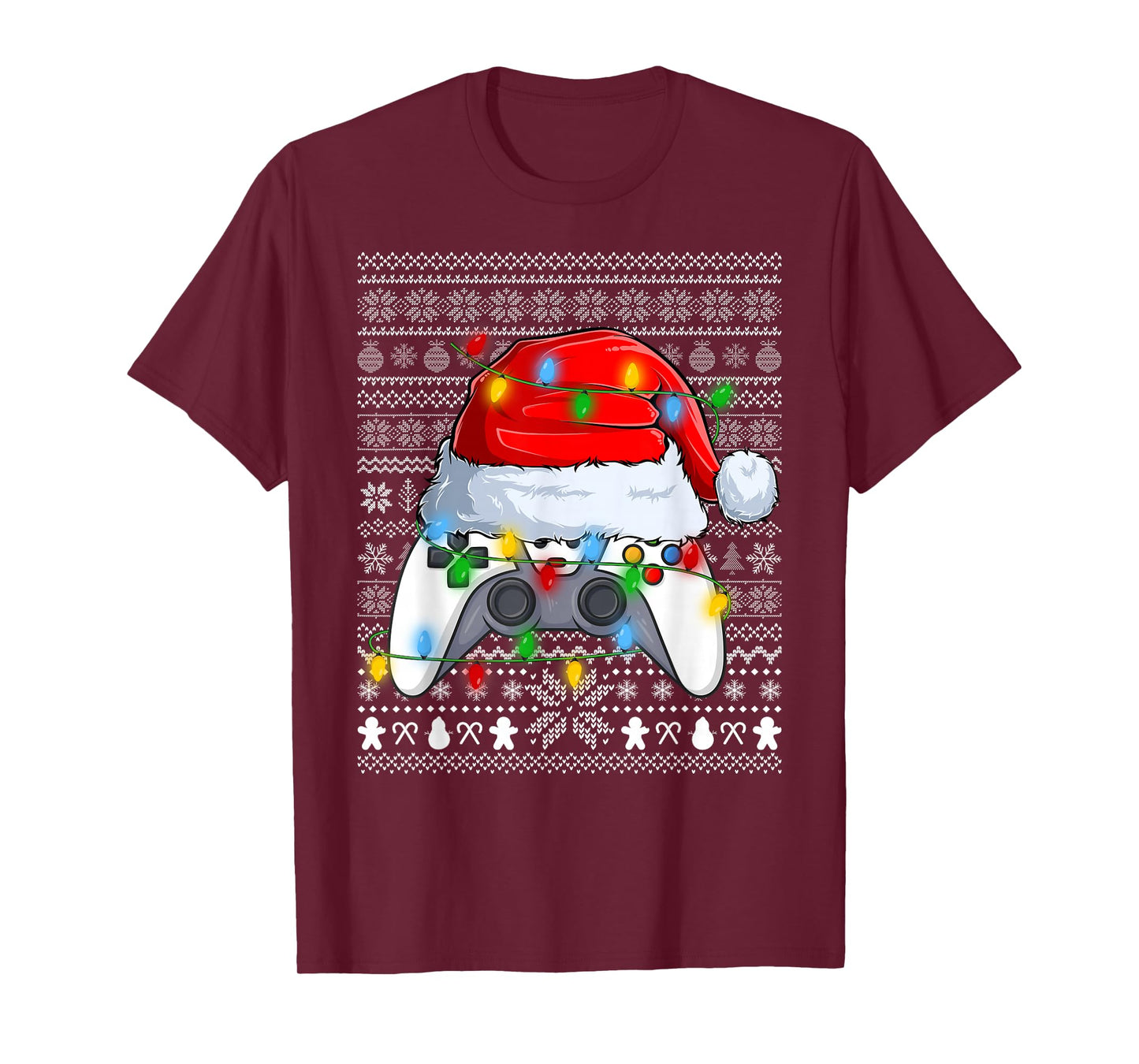 Ugly Christmas Sweaters Video Game Controller Xmas Gamer T-Shirt