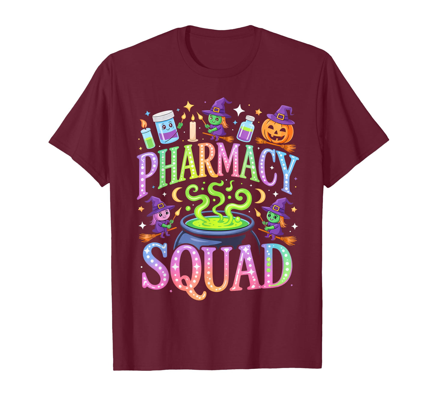 Pharmacy Squad Spooky Cauldron Outfit for Halloween Parties T-Shirt