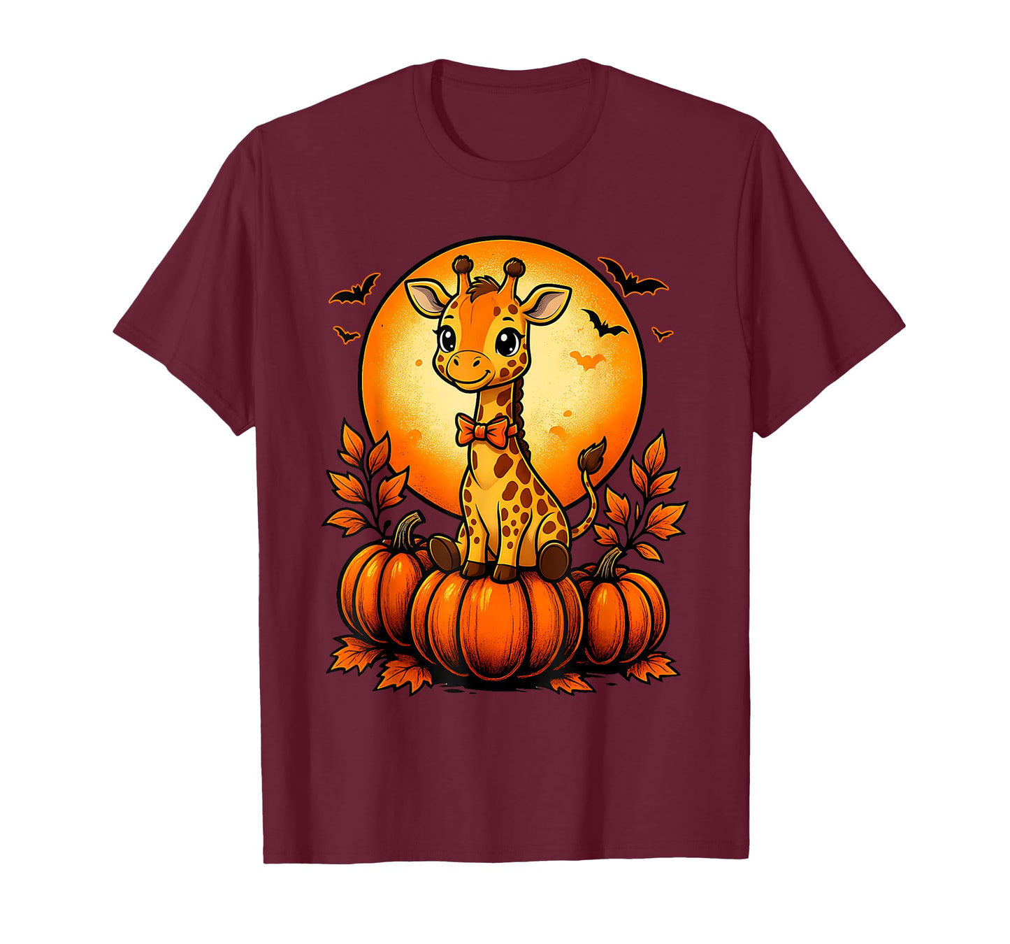 Funny Giraffe Lovers Pumpkin Halloween Fall Autumn Season T-Shirt