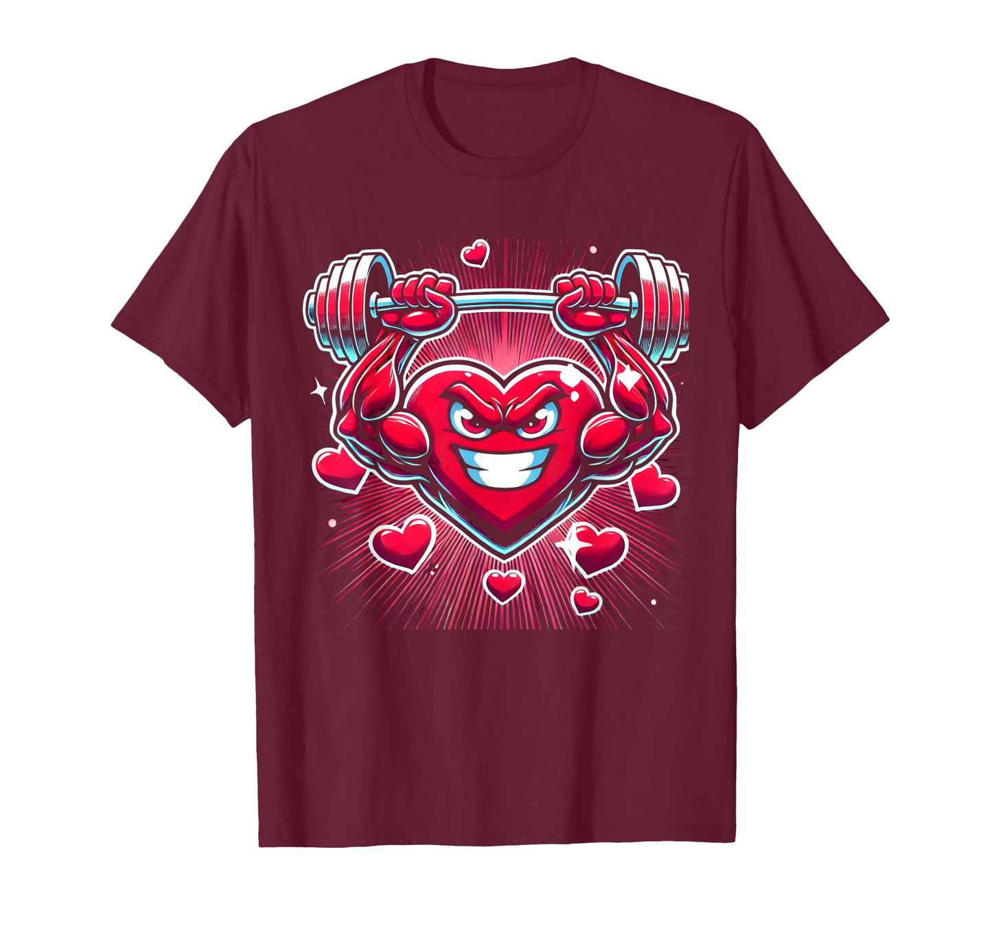 Valentines Day Heart Weightlifting Funny Deadlift Fitness T-Shirt