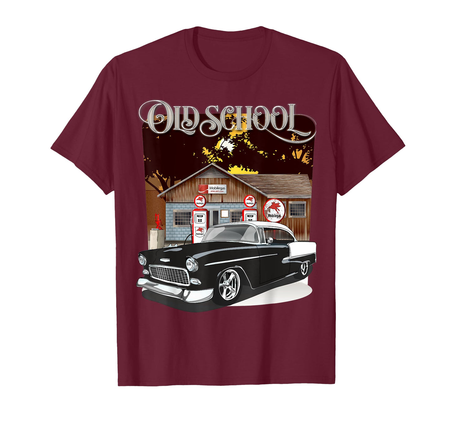 1955 55 chevys bel air classic vintage muscle car old school T-Shirt