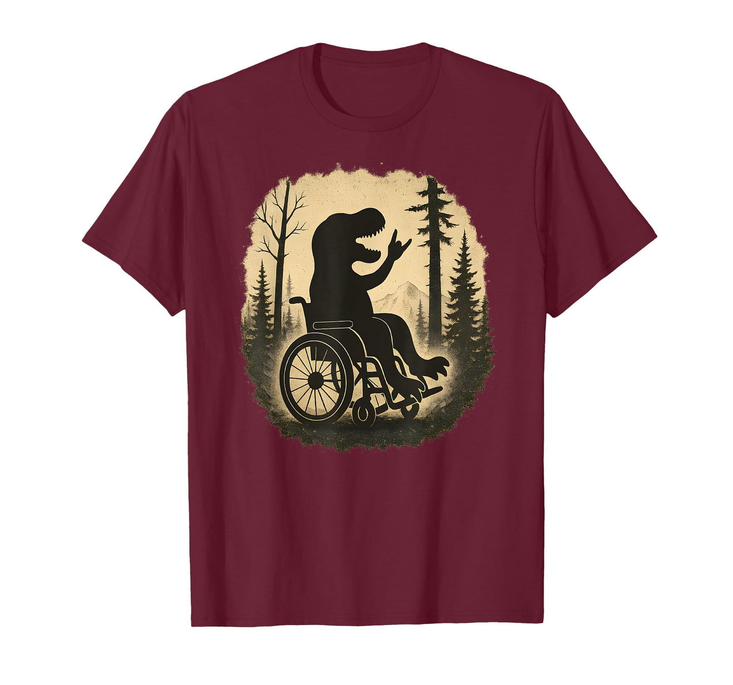 Retro T Rex Wheelchair Dinosaur Handicap Disabled Boys Kids T-Shirt