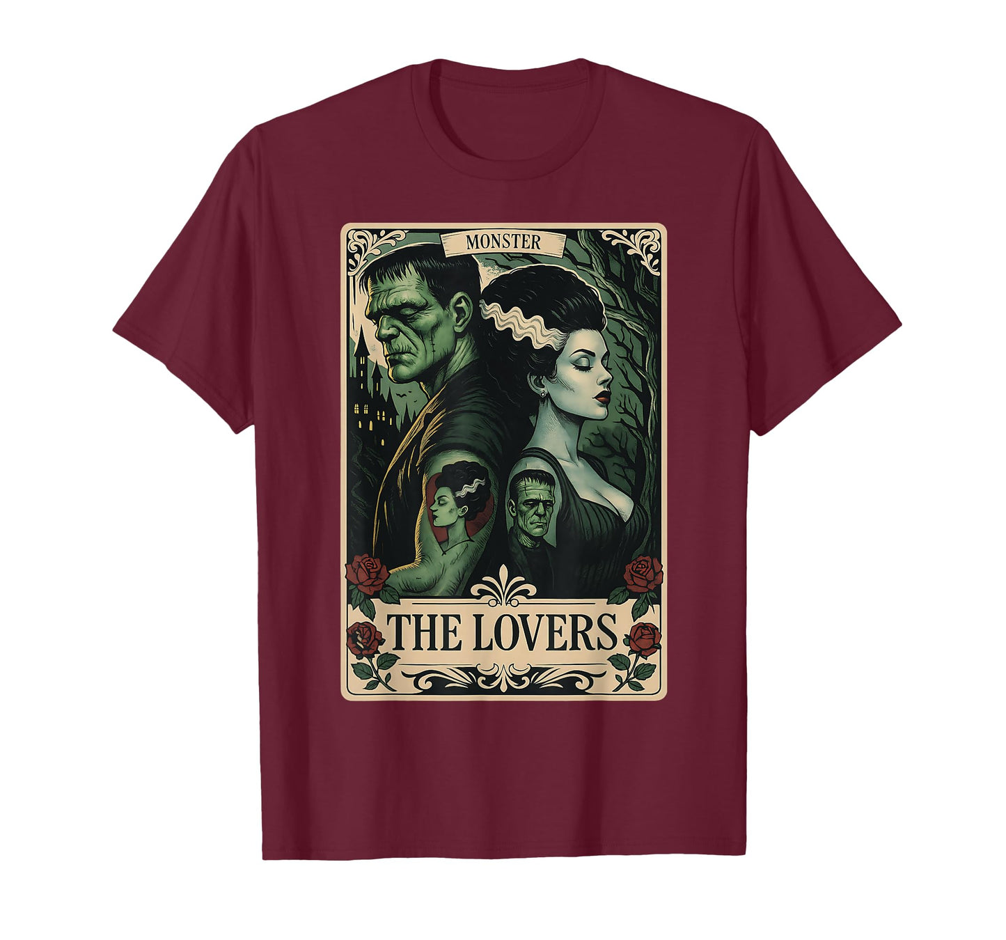 The Lovers Frankenstein Monster Horror Design for Halloween T-Shirt