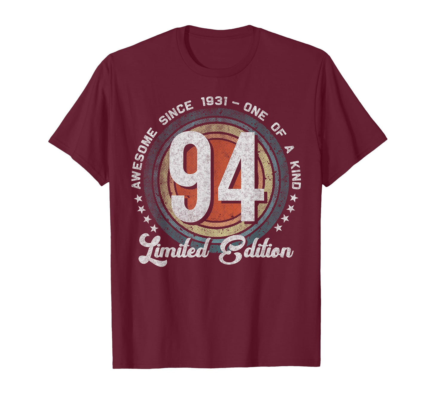 94 Year Old Gifts Vintage 1931 Limited Edition 94th Birthday T-Shirt