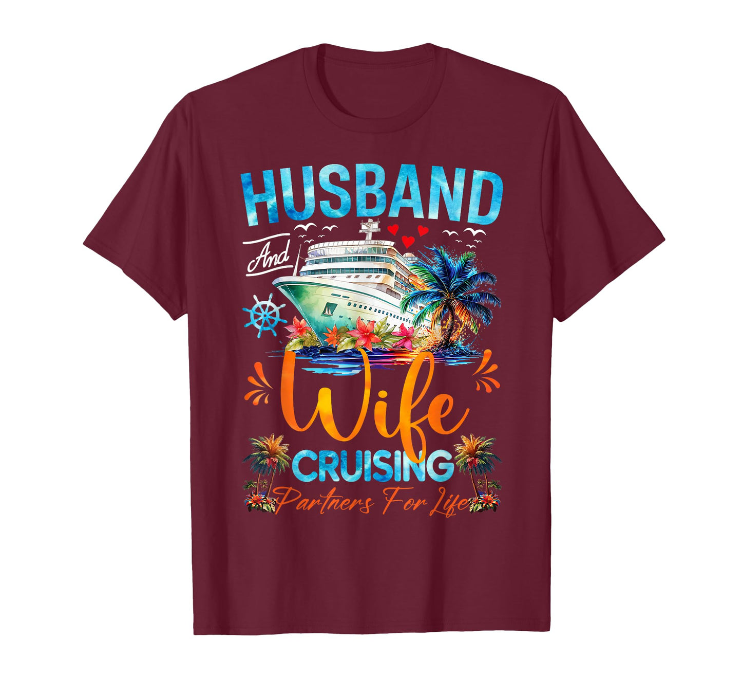 Matching Couple Shirt Husband Wife Cruising 2025 Tee Cruise T-Shirt