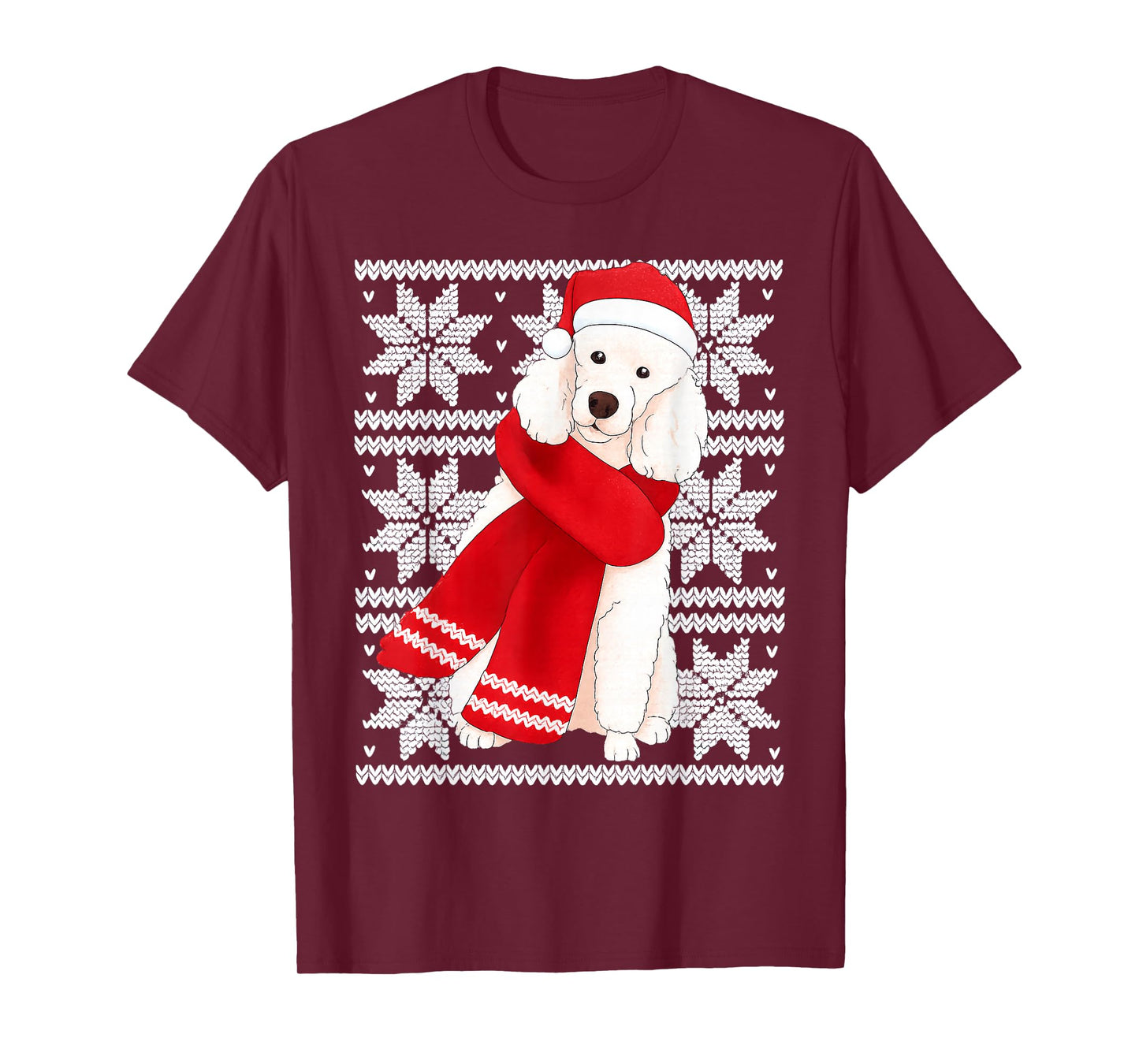 Poodle Ugly Christmas Holiday Dog Lover T-Shirt