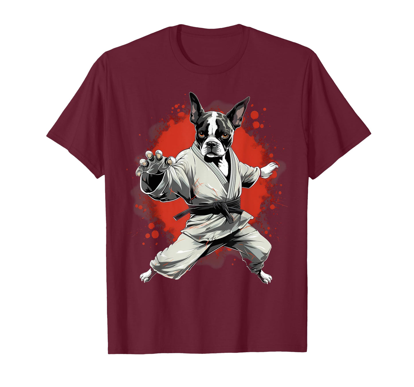 MMA Boston Terrier Dog Karate T-Shirt