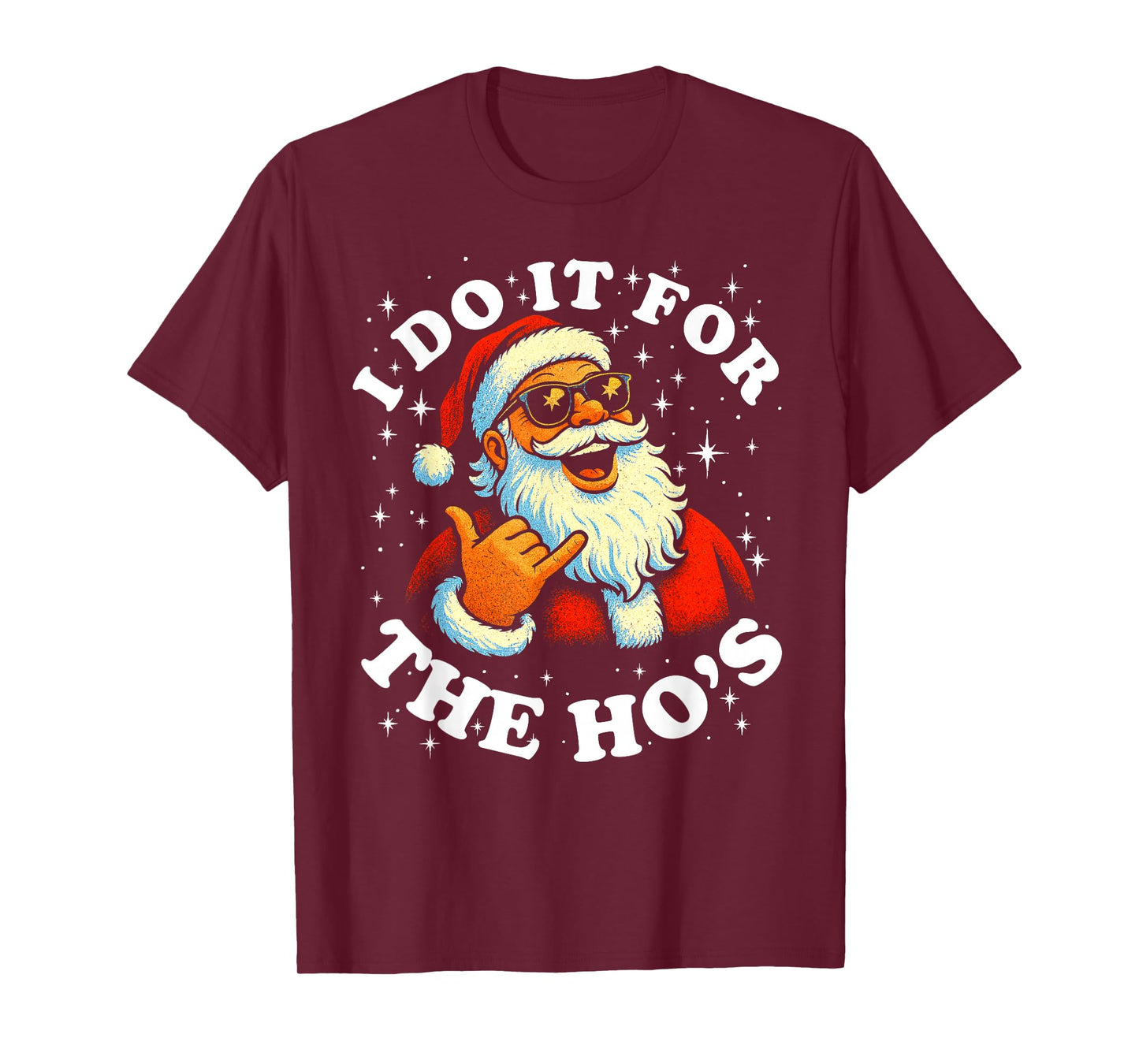 Funny, Gag, Retro, Christmas, Santa I Do It for The Ho's T-Shirt