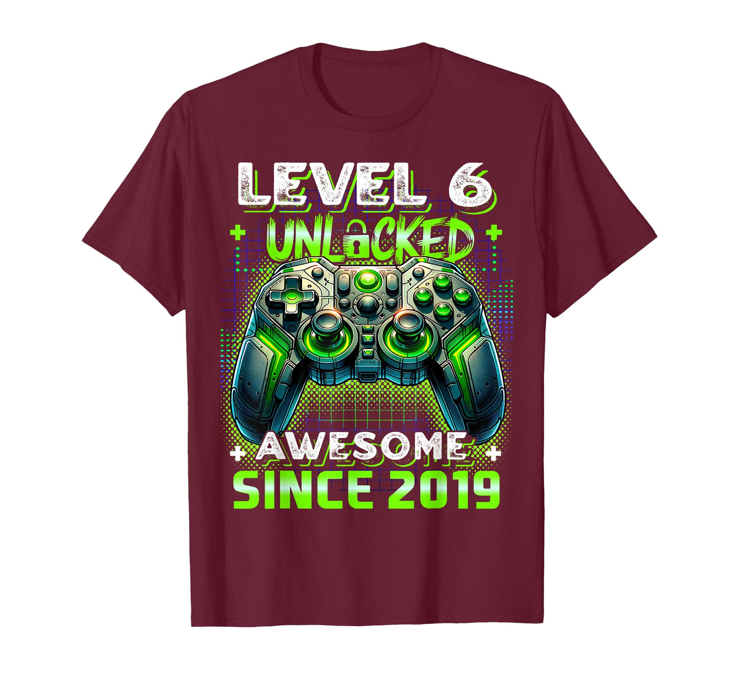 6th Birthday Boy Level 6 Gamer 6 Year Video Game Party T-Shirt