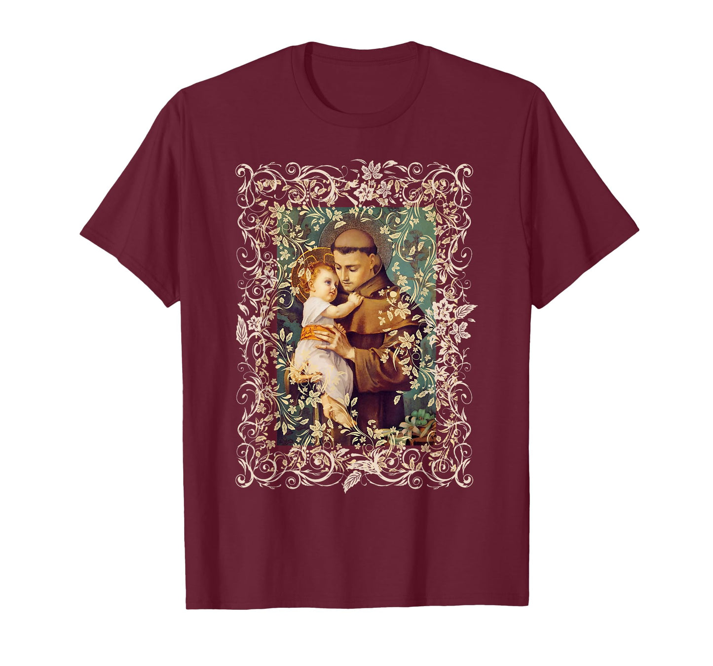 St Anthony of Padua Vintage Catholic Saint Infant Jesus T-Shirt