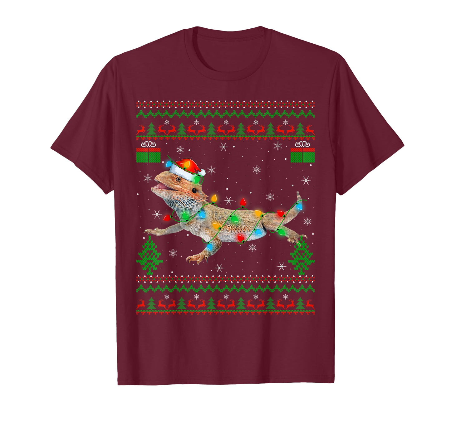 Bearded Dragon Ugly Christmas Sweaters Funny Xmas Pajamas T-Shirt