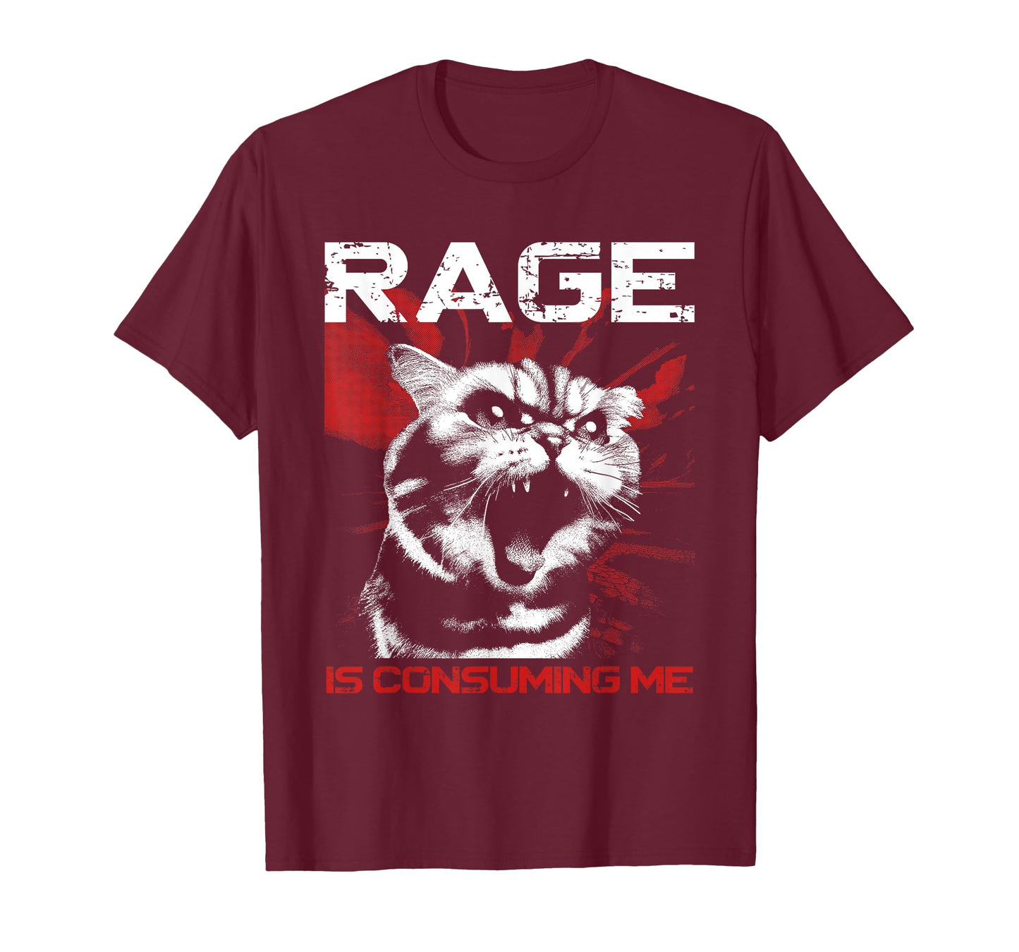 Rage Is Consuming Me - Funny Meme Cat Lover T-Shirt for Men Women Kids