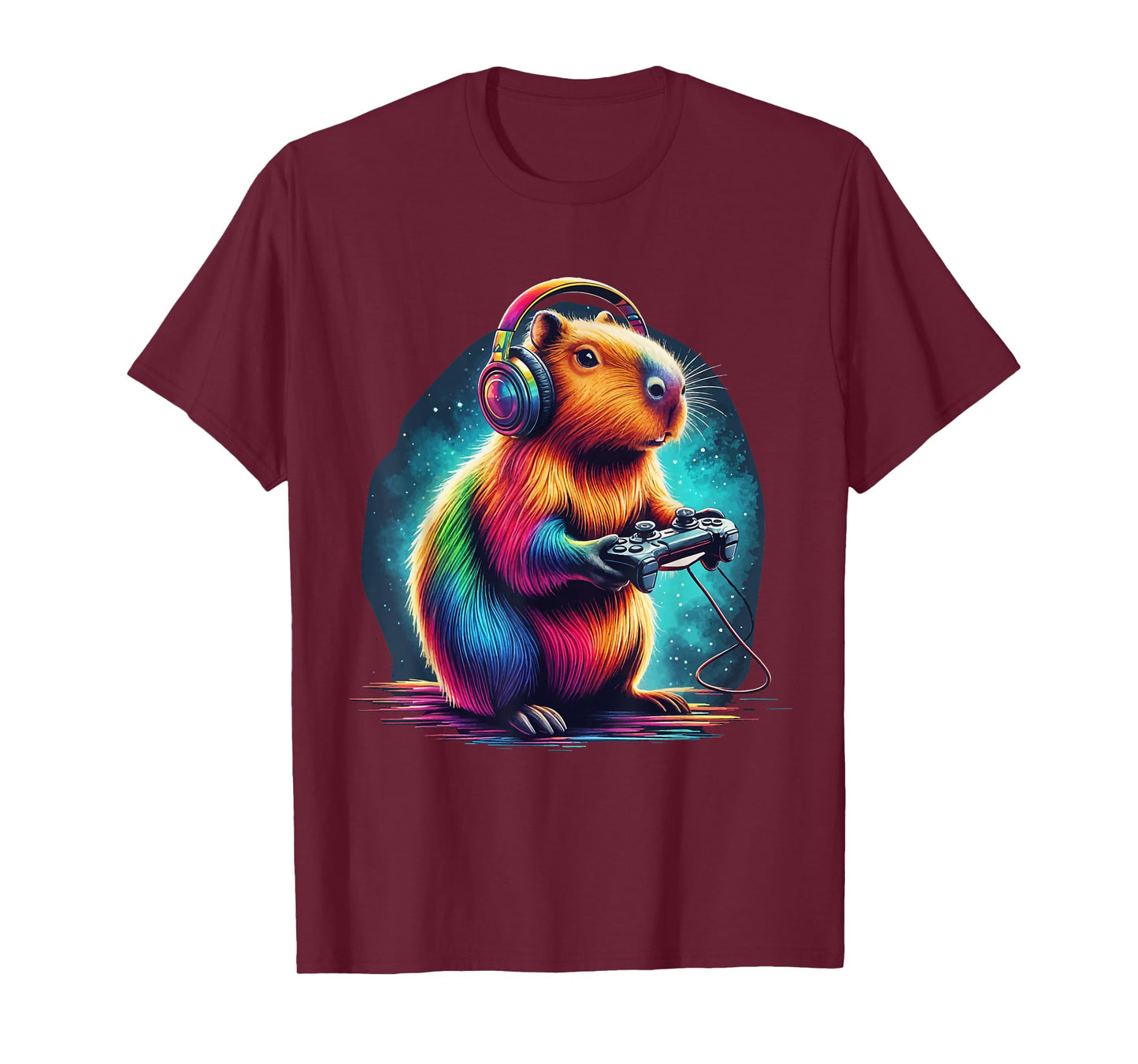 Capybara Gaming Shirt Video Game Colorful Capybara Gamer T-Shirt