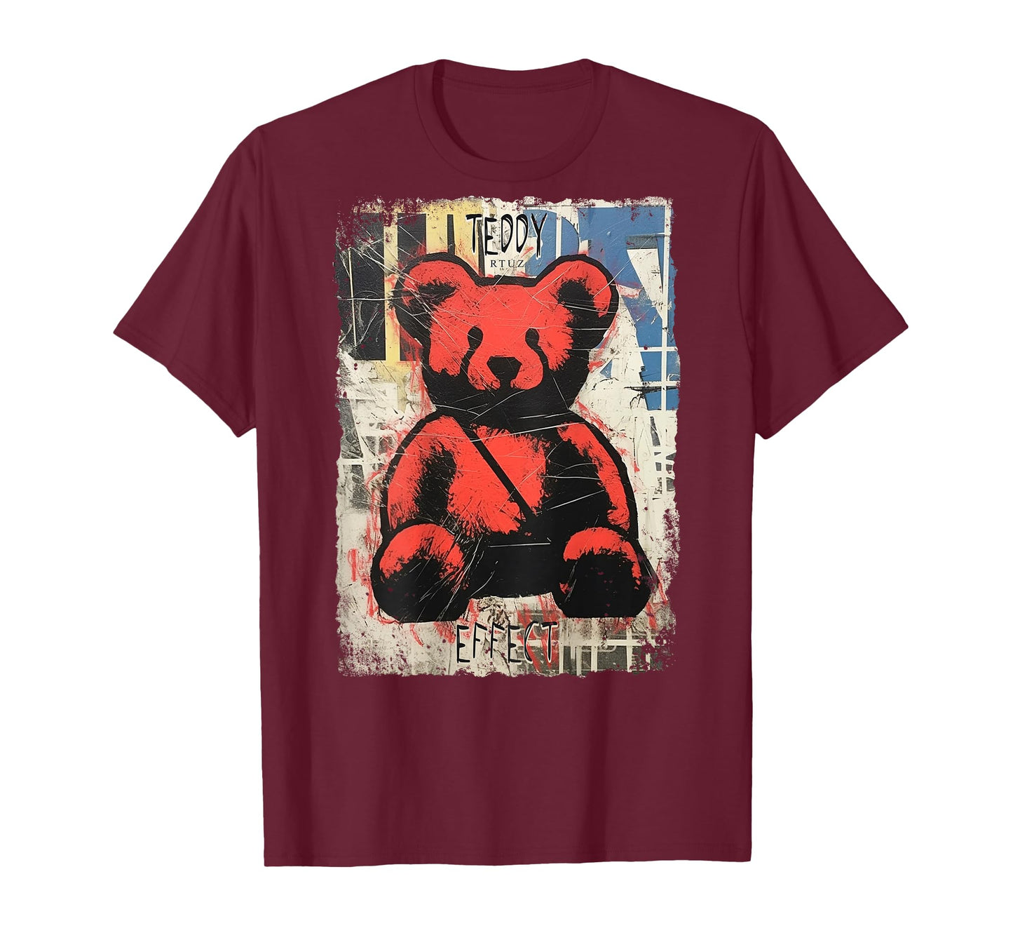 RTUZ Hip Hop Vintage Edgy Urban Y2K Back Print Streetwear T-Shirt - Unisex-Adults & Kids - Black - Small - Classic Sleeve - Crew Collar - Cotton & Polyester - Machine Wash