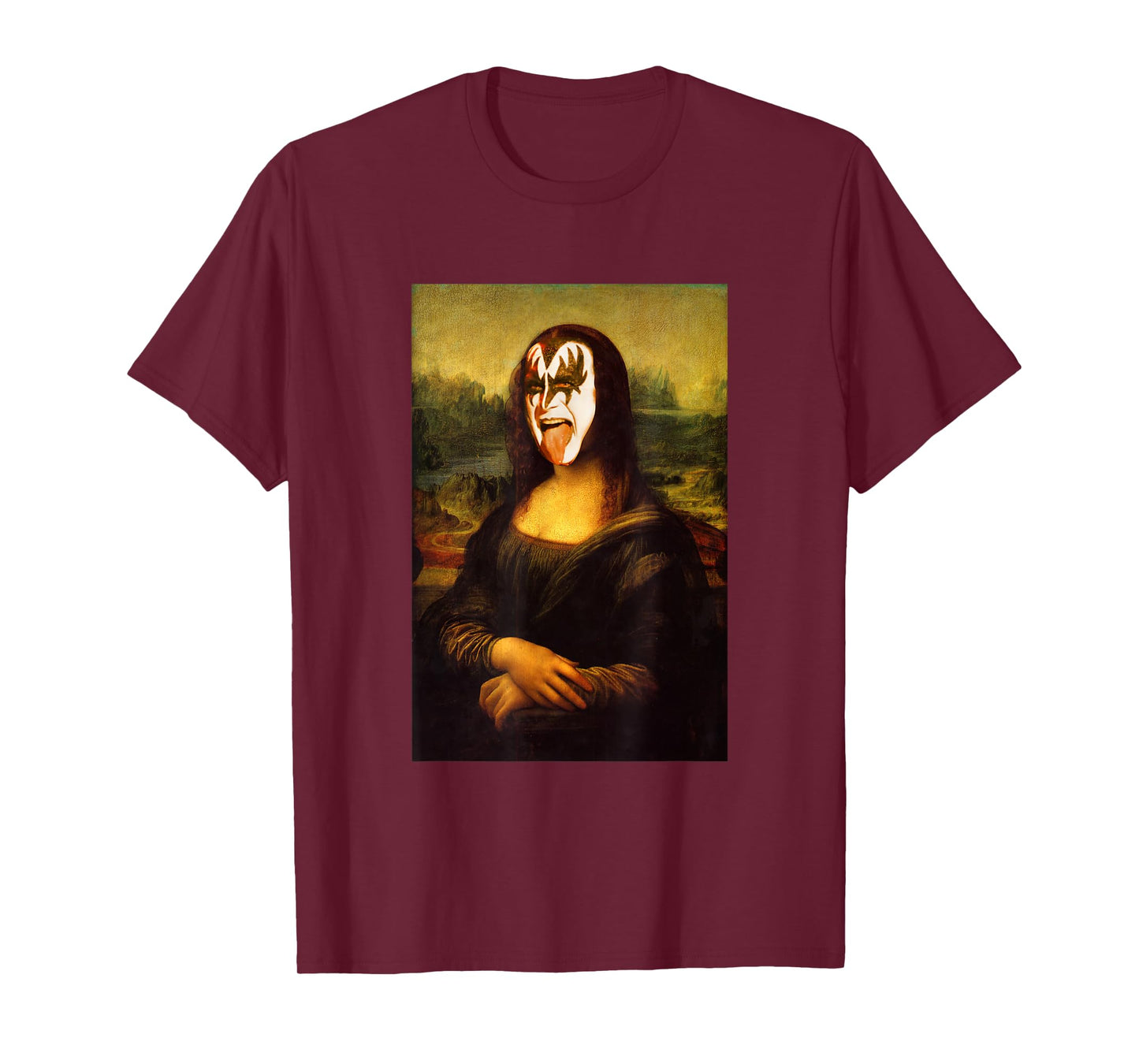 Mona Tongue Lisa Rockn roll Heavy Metal Rock T-Shirt