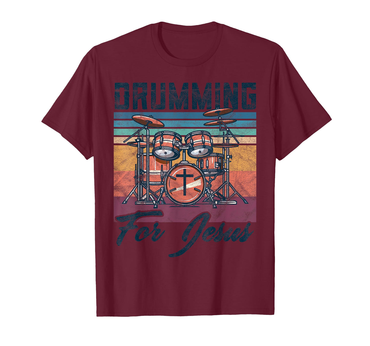 Drummer Drumming Drums Percussion I Drumming for jesus T-Shirt