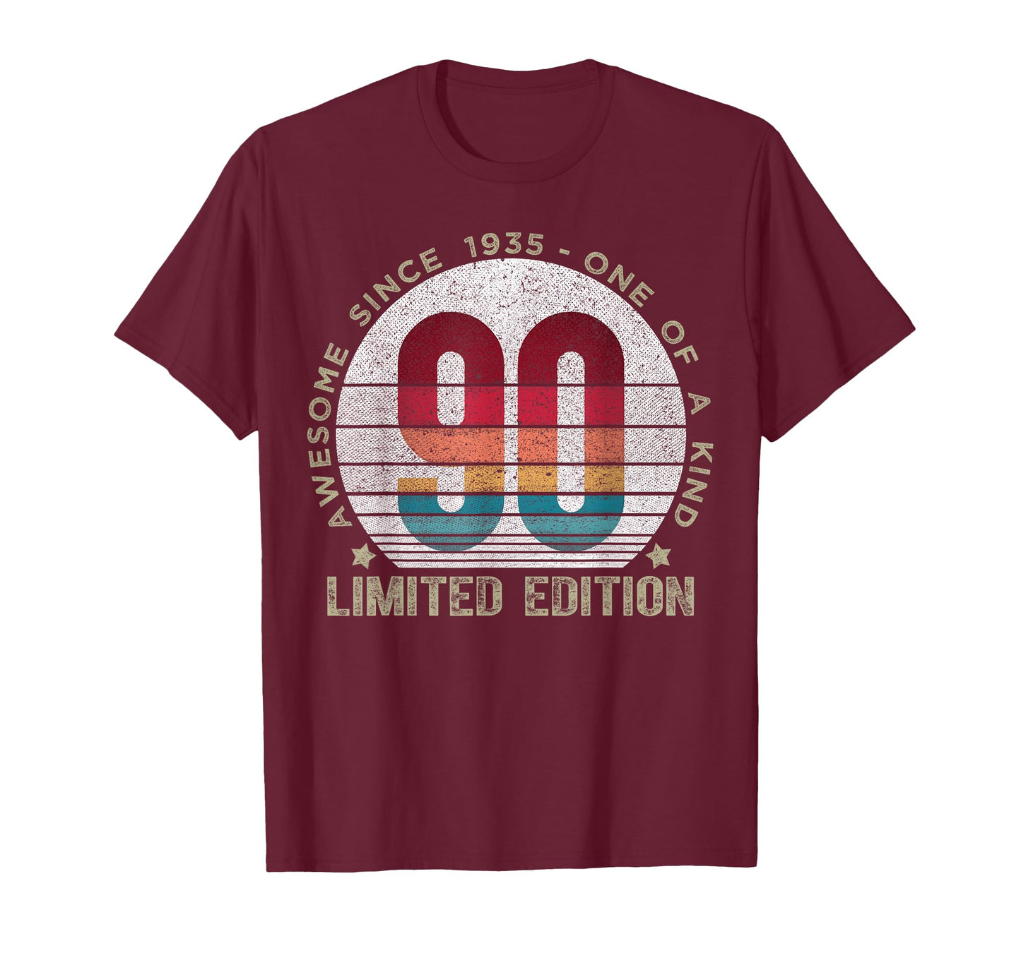 90 Year Old Gifts Vintage 1935 Limited Edition 90th Birthday T-Shirt