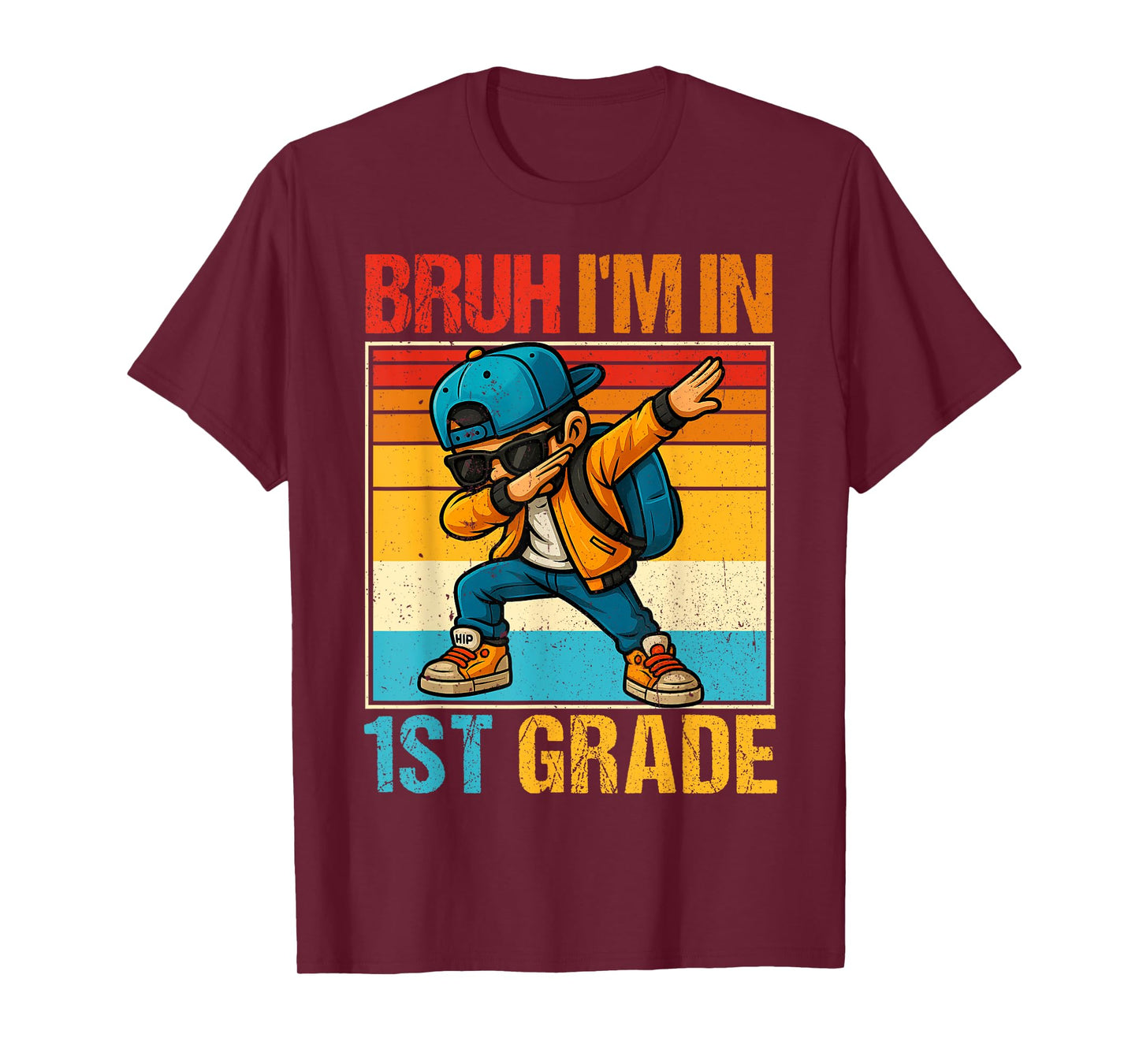 First Grade Dabbing Boy Bruh I'm In 1st Grade Student T-Shirt