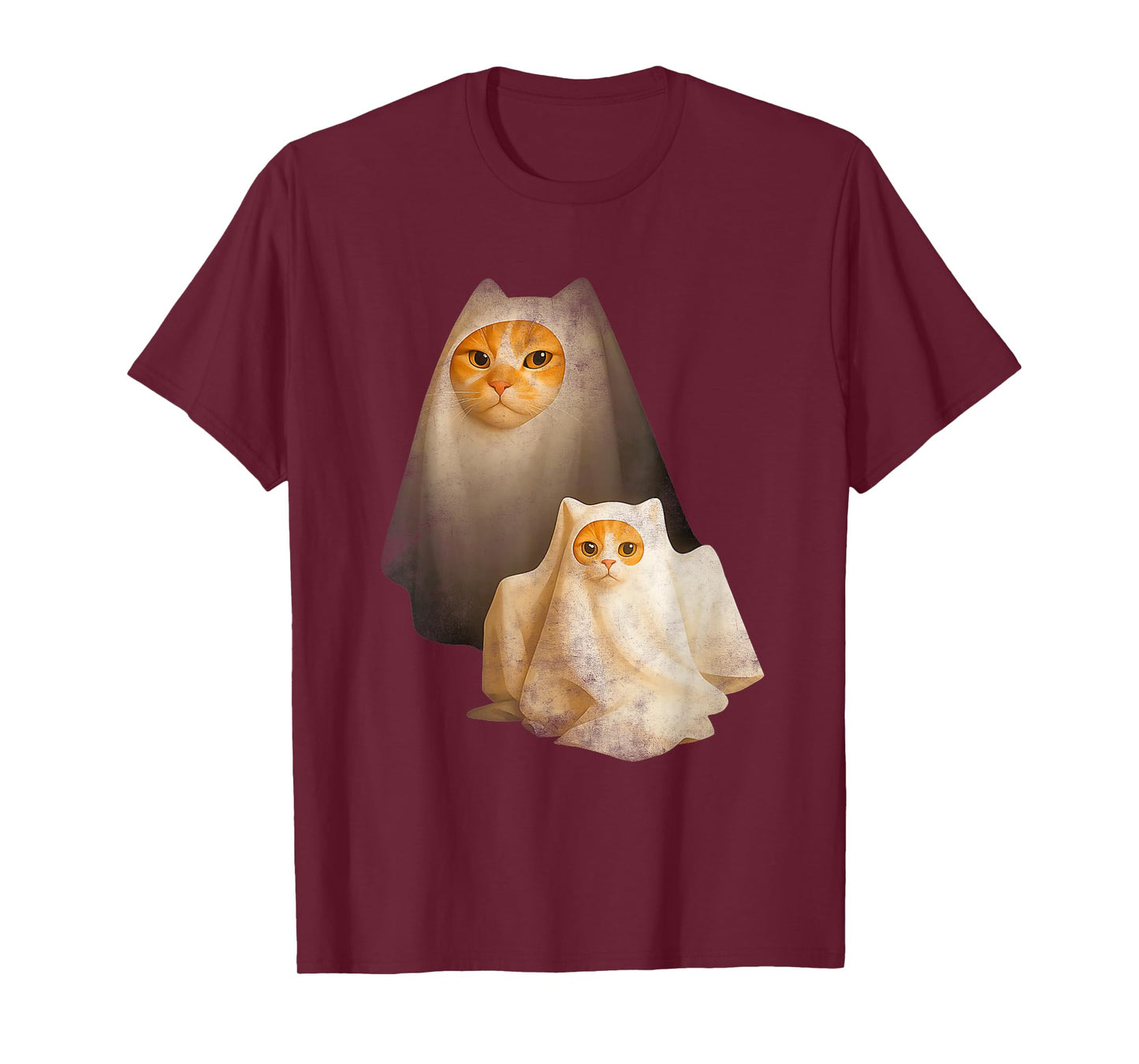 Womens Ghost Cat Meme Funny Halloween Costume for Men T-Shirt