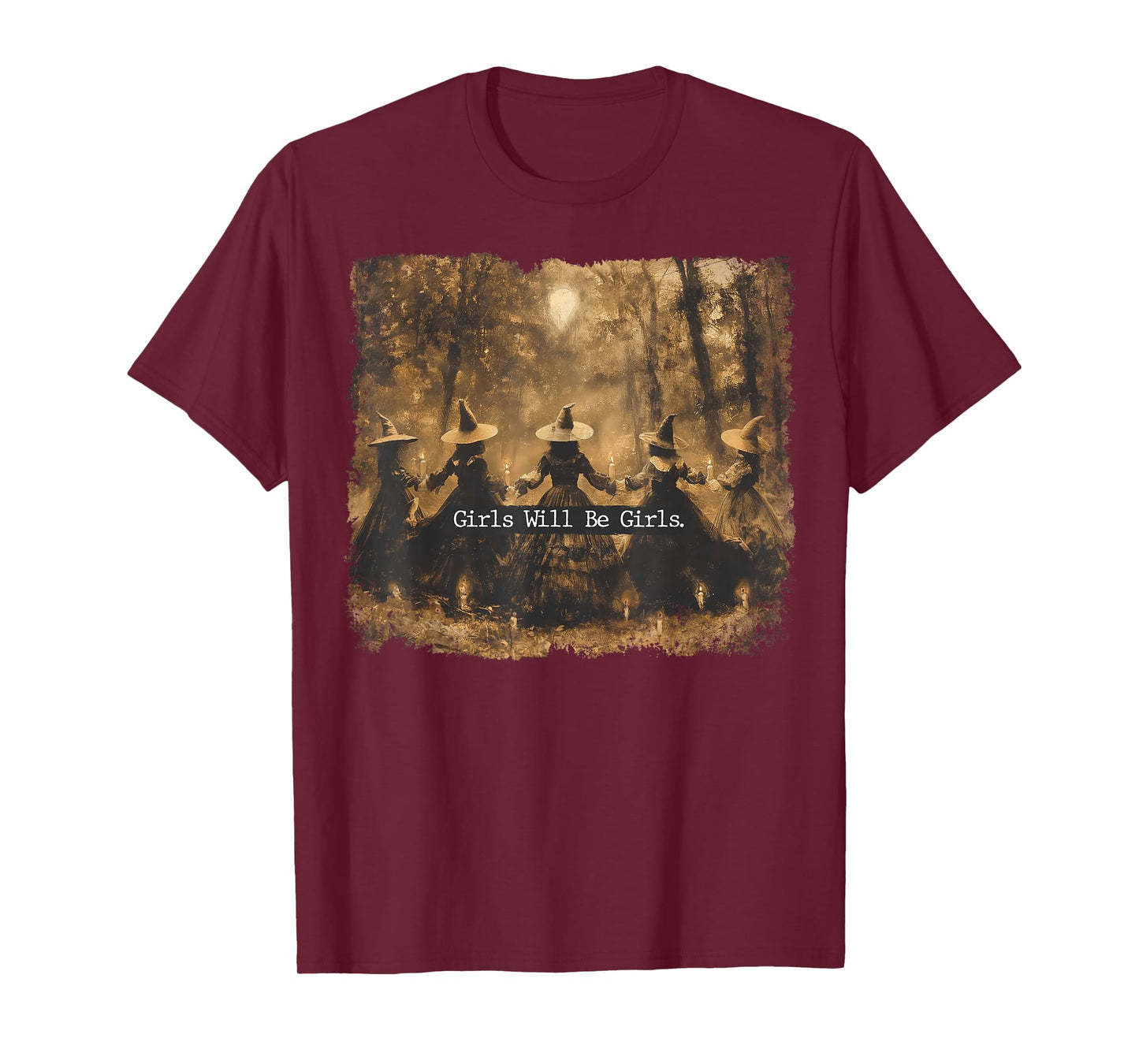 Halloween Spooky Witch Girl Will Be Girls Feminist Women T-Shirt