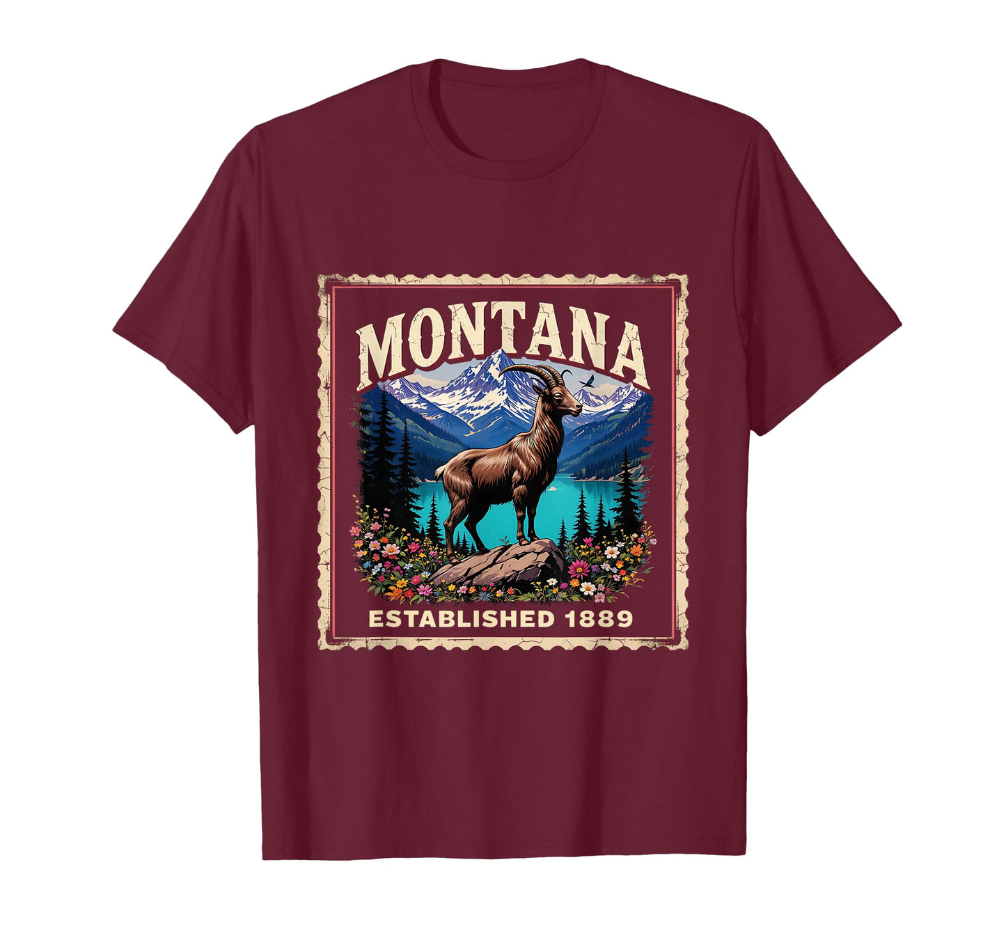 Montana Glacier National Park Travel Northern Lights Trip T-Shirt