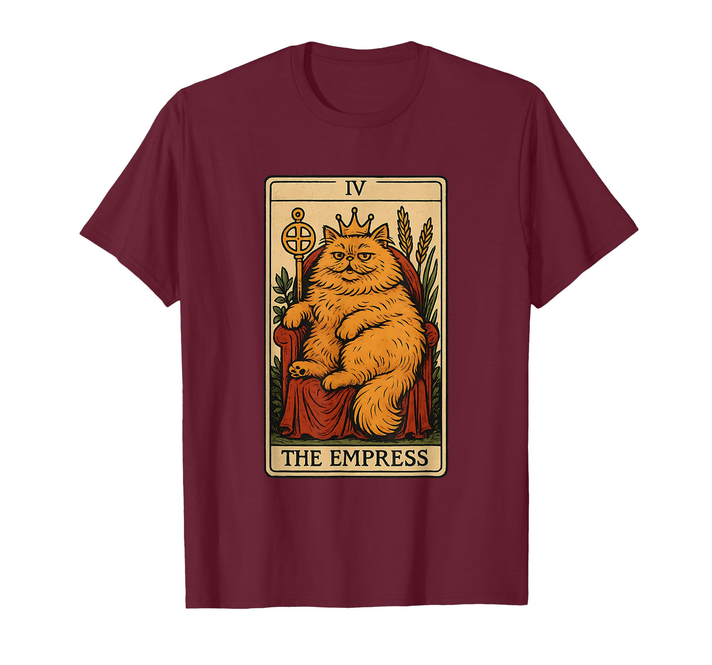 The Empress Cat Tarot Card Funny Witchy Mystical Kitty Gifts T-Shirt