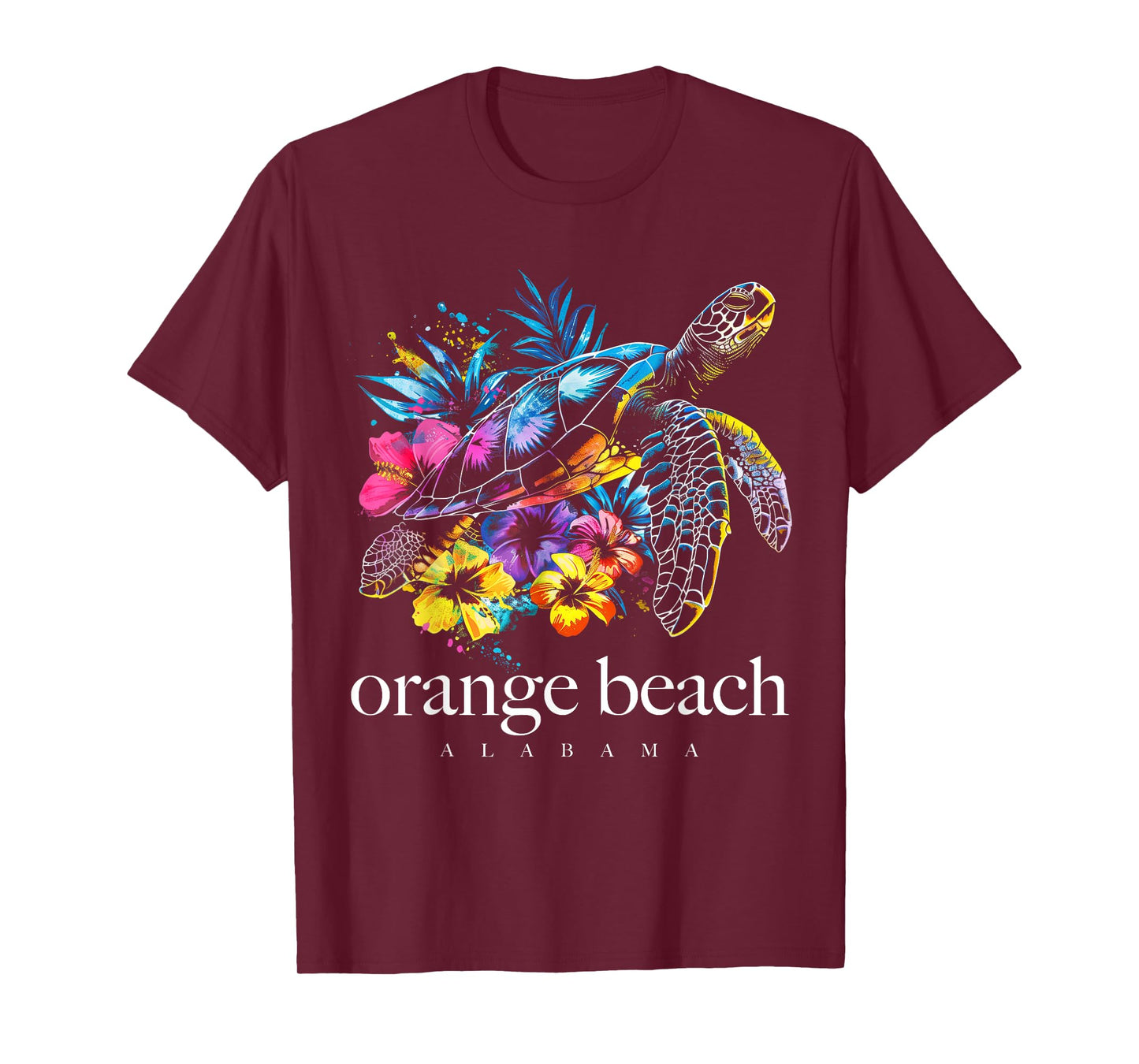 Orange Beach Alabama Florida Sea Turtle Surfer Souvenir Men Women Kids T-Shirt