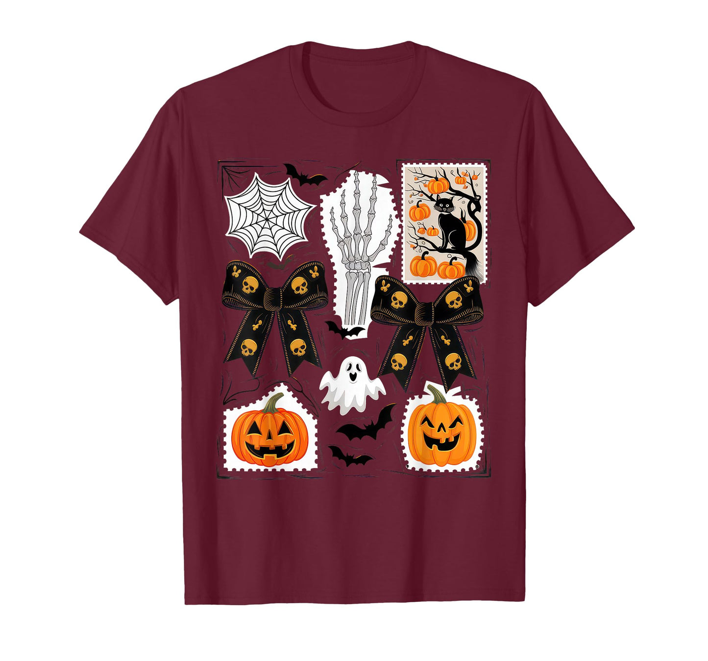 Halloween Tshirt Women Men Skeleton Witch Monster Party T-Shirt
