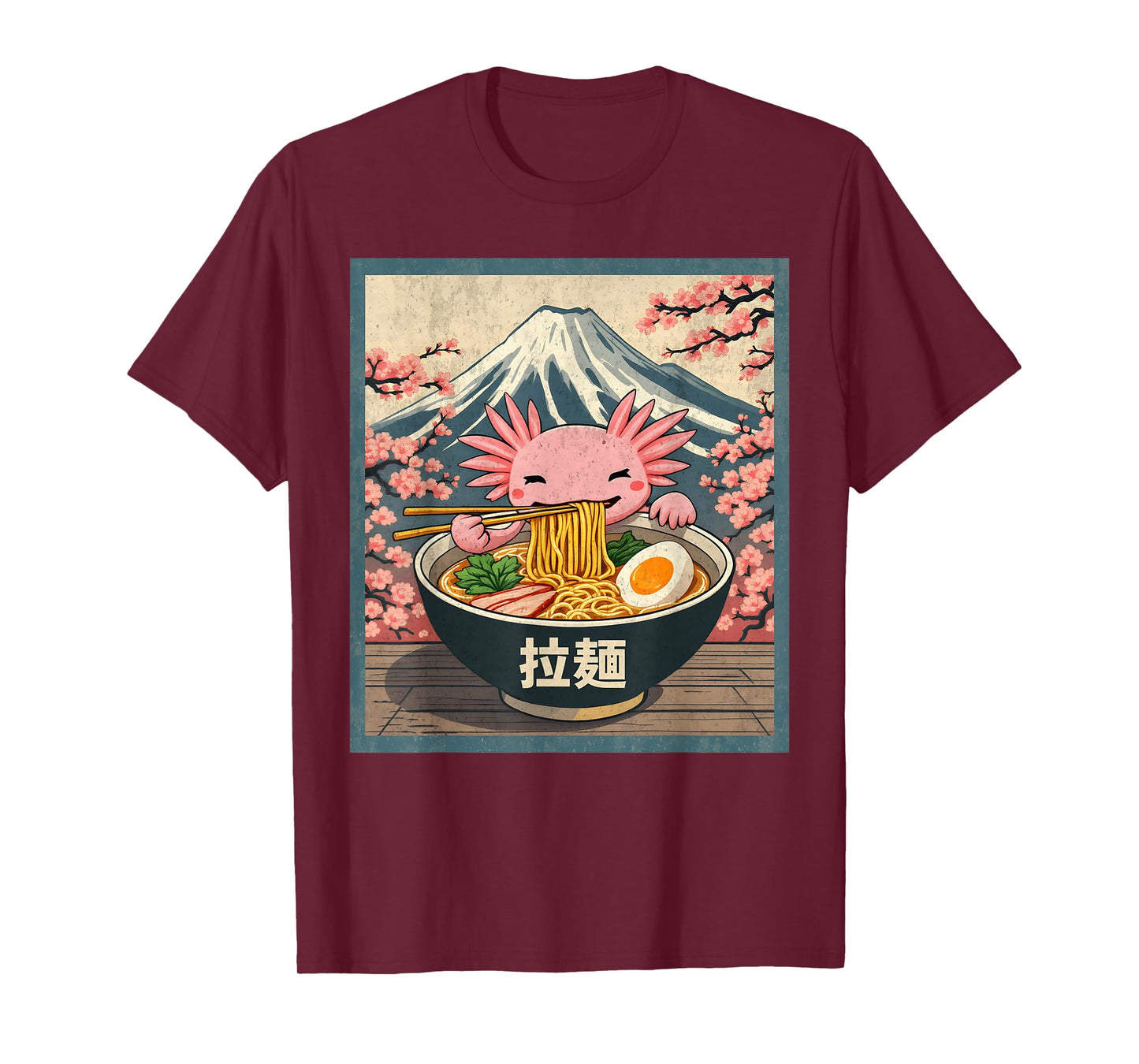 Axolotl Ramen Anime Shirt For Men Women Kids - Unisex, Anime, Axolotl, Ramen, Black, Small, Short Sleeve, T-Shirt