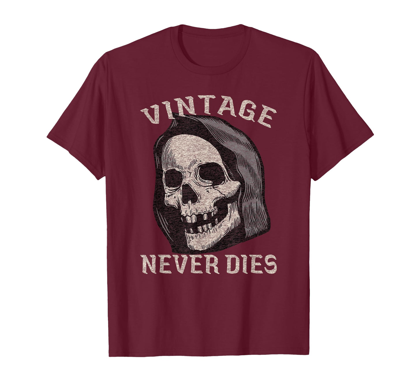 Funny Old Man Guy Skeleton Skull Vintage Graphic T-Shirt