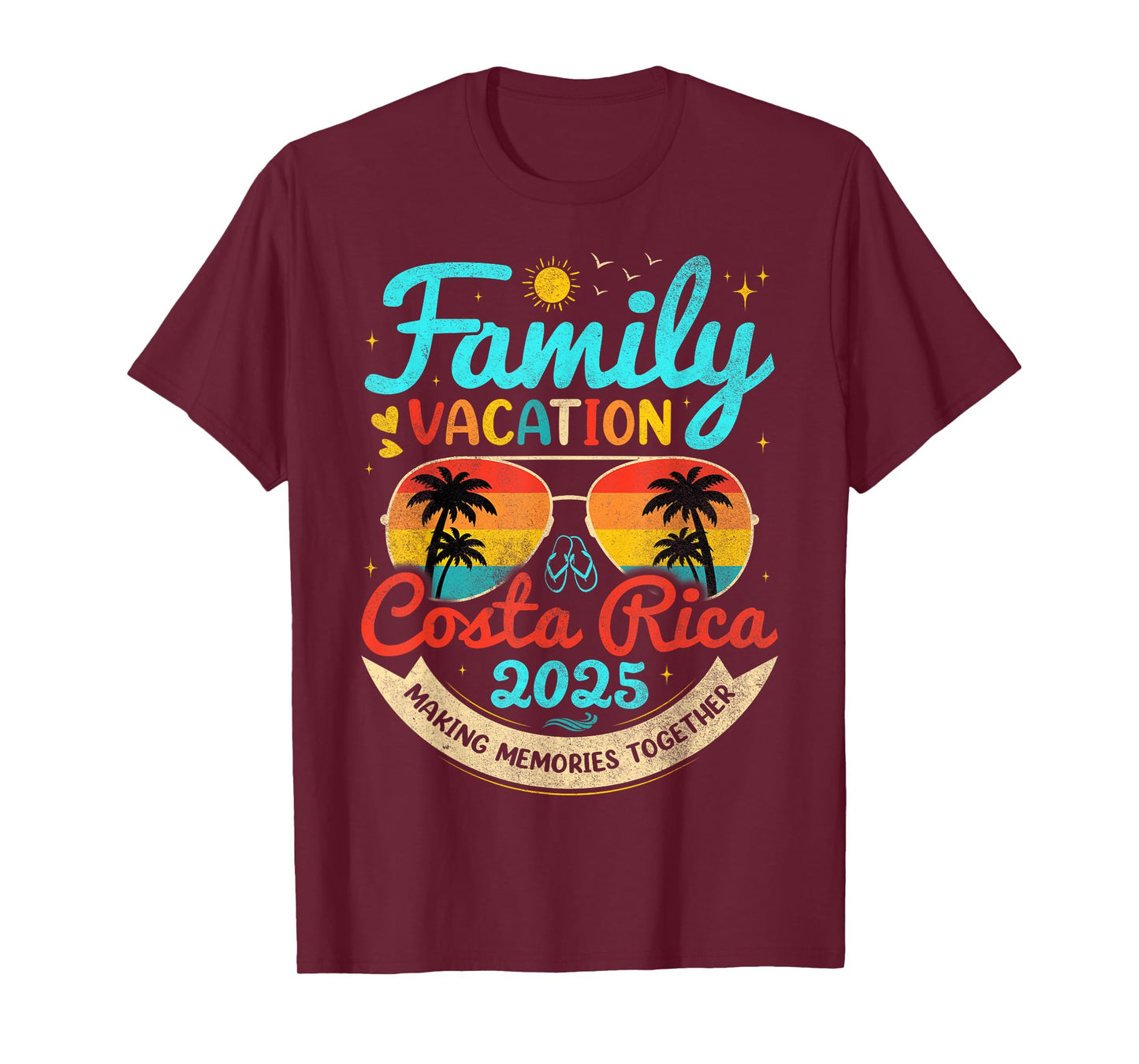 Vintage Family Vacation Costa Rica 2025 Costa Rica Group T-Shirt