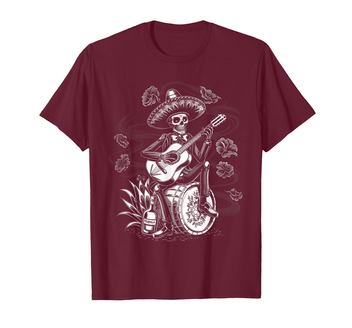 Mexico Vintage Skeleton Tequila Dia De Los Muertos Mexican T-Shirt