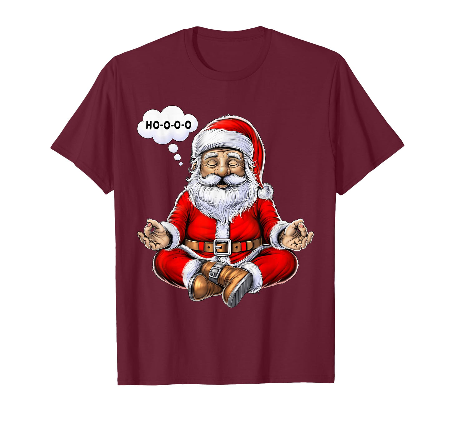 Christmas Santa Zen Yoga Meditation Funny Santa Spiritual T-Shirt