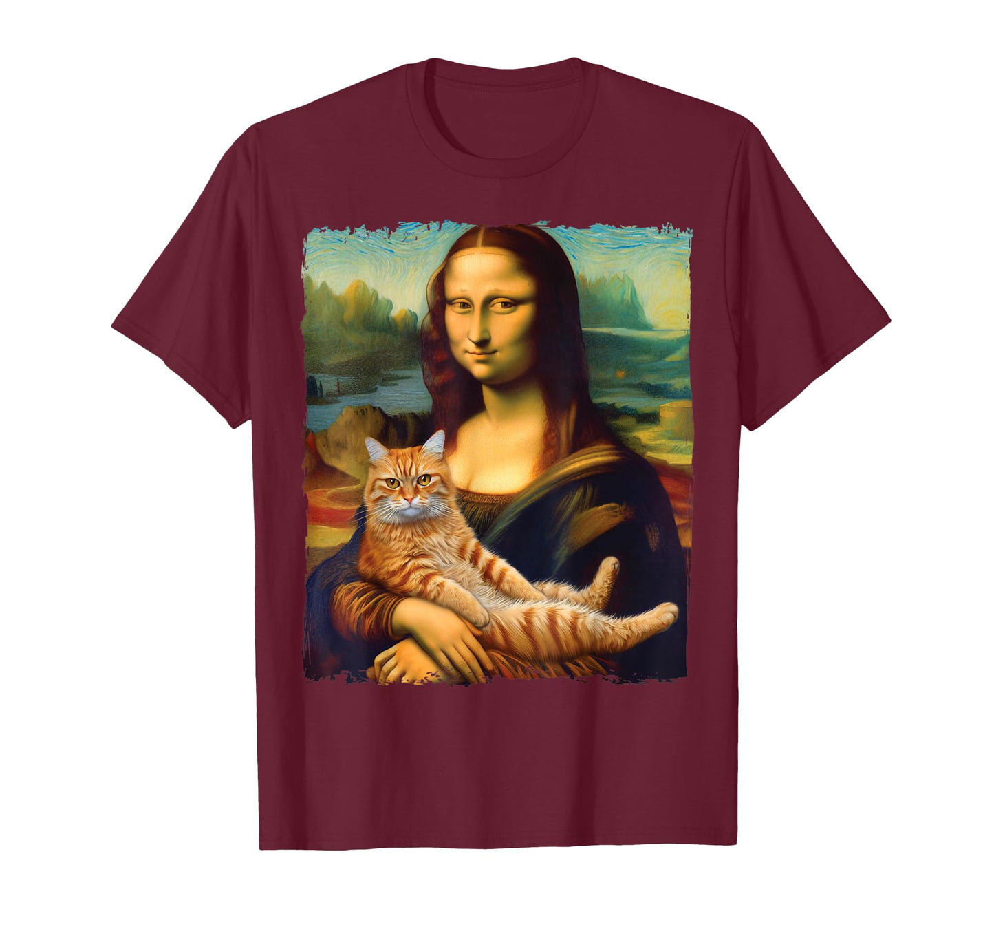 Mona Lisa Kitty T-Shirt for Cat Lovers