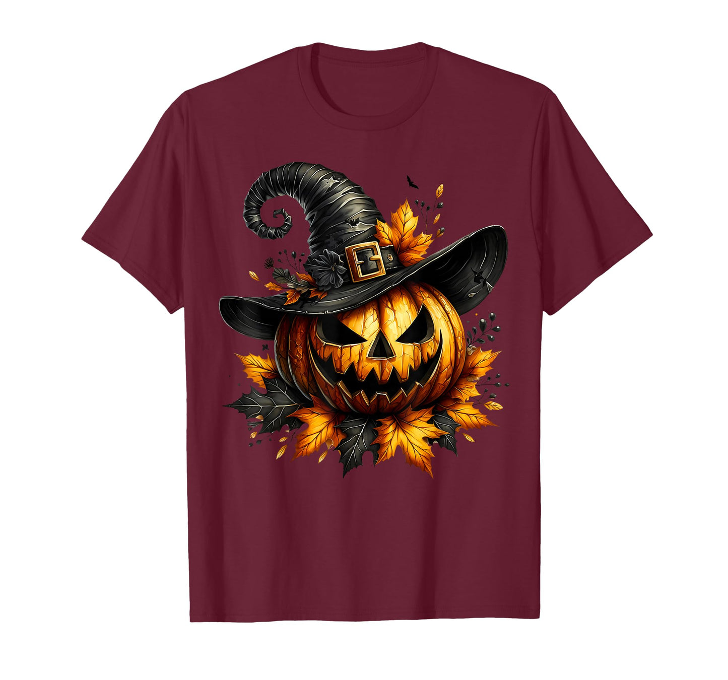 Witchy Jack O Lantern in Witch Hat Pumpkin Halloween Lover T-Shirt