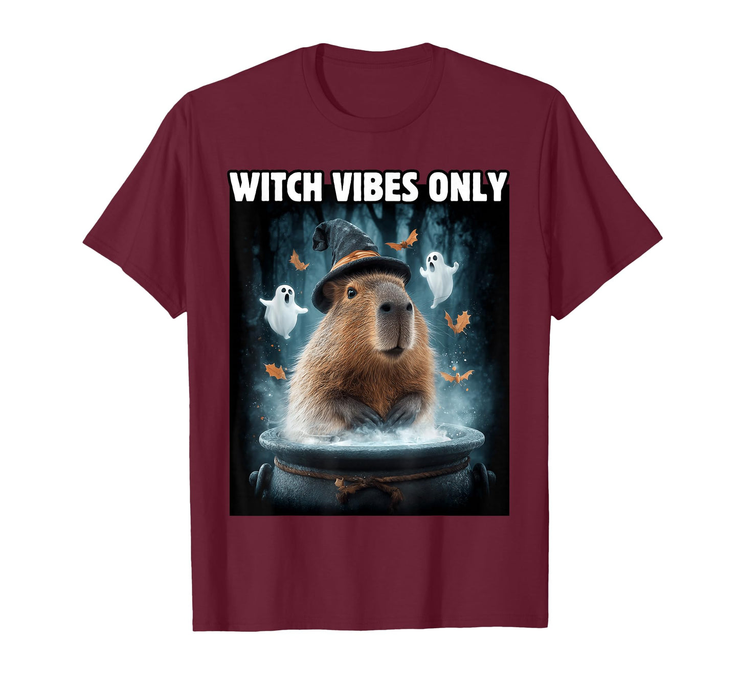 Funny Halloween Witch Capybara T-Shirt