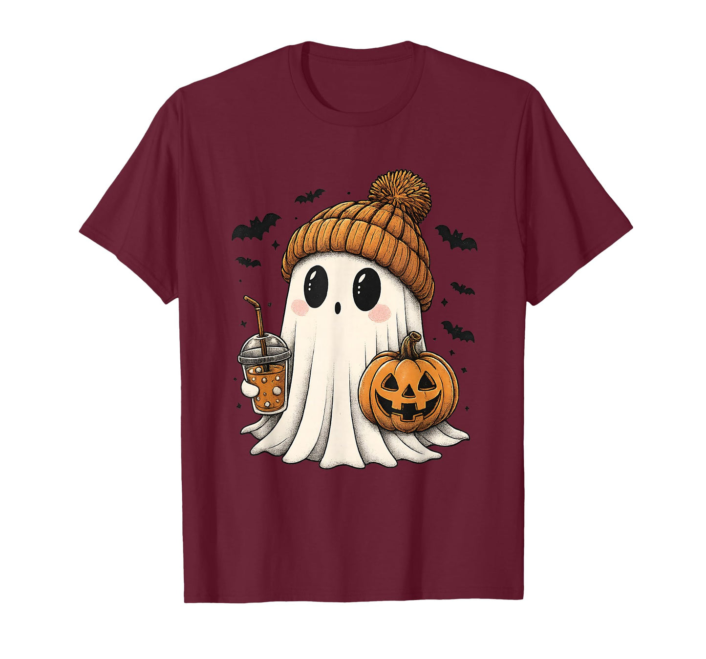 Amazing Spooky Creepy Halloween Coffee Ghost T-Shirt