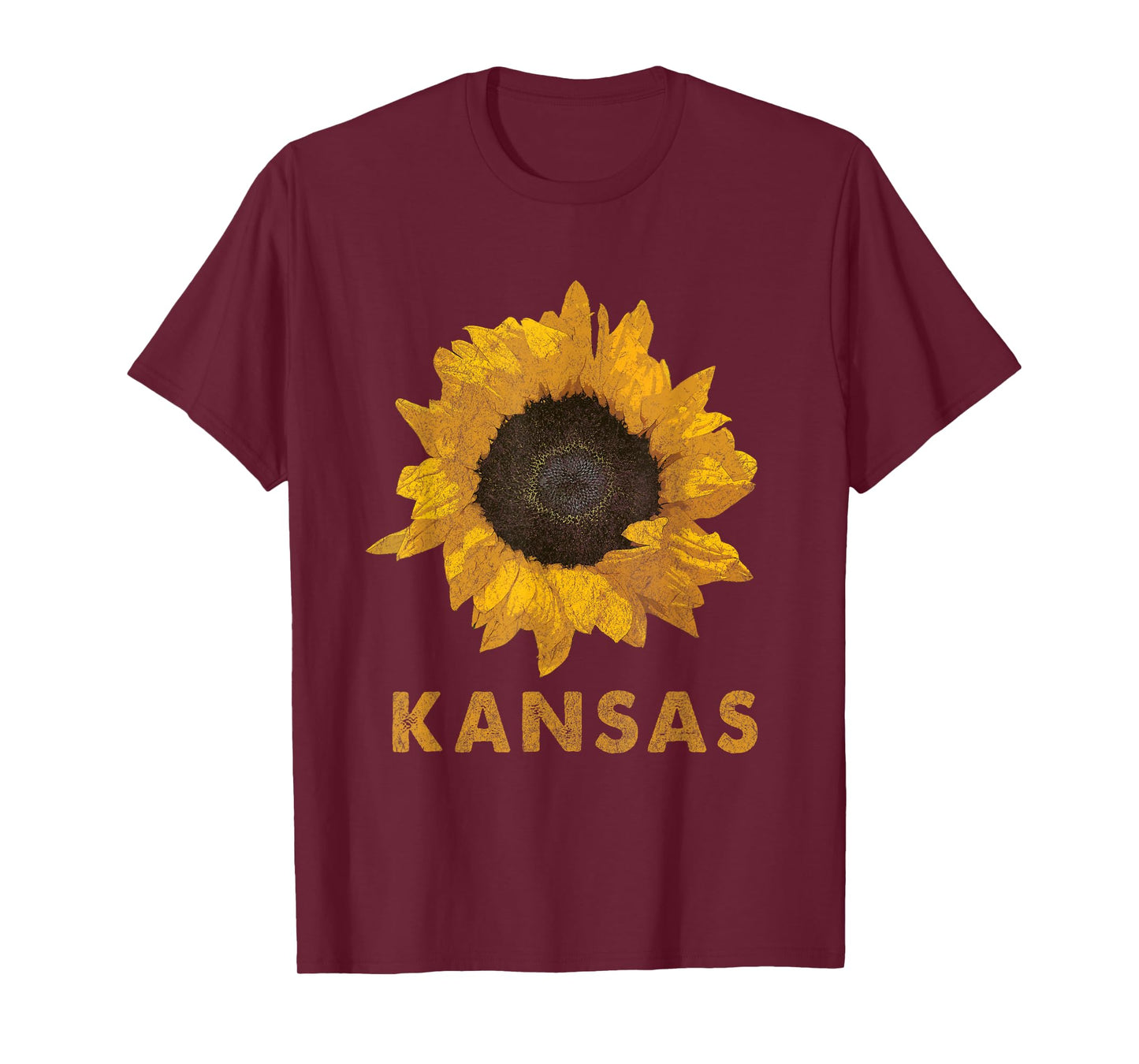 Kansas State Flower / Sunflower Print / Vintage Style T-Shirt