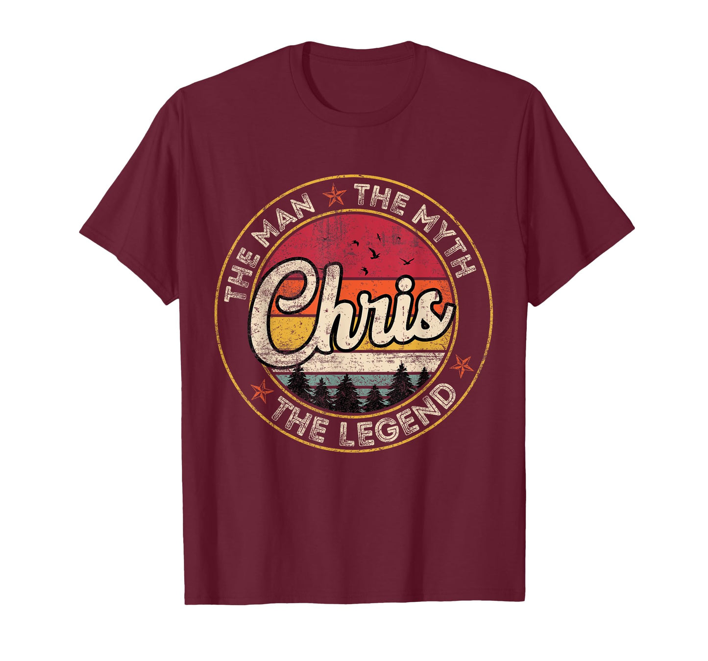 Chris The Man The Myth The Legend Personalized Name T-Shirt