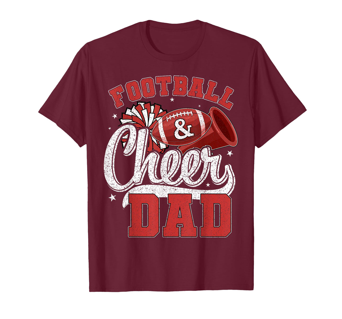 Football and Cheer Dad Vintage Cheerleader Family Matching T-Shirt